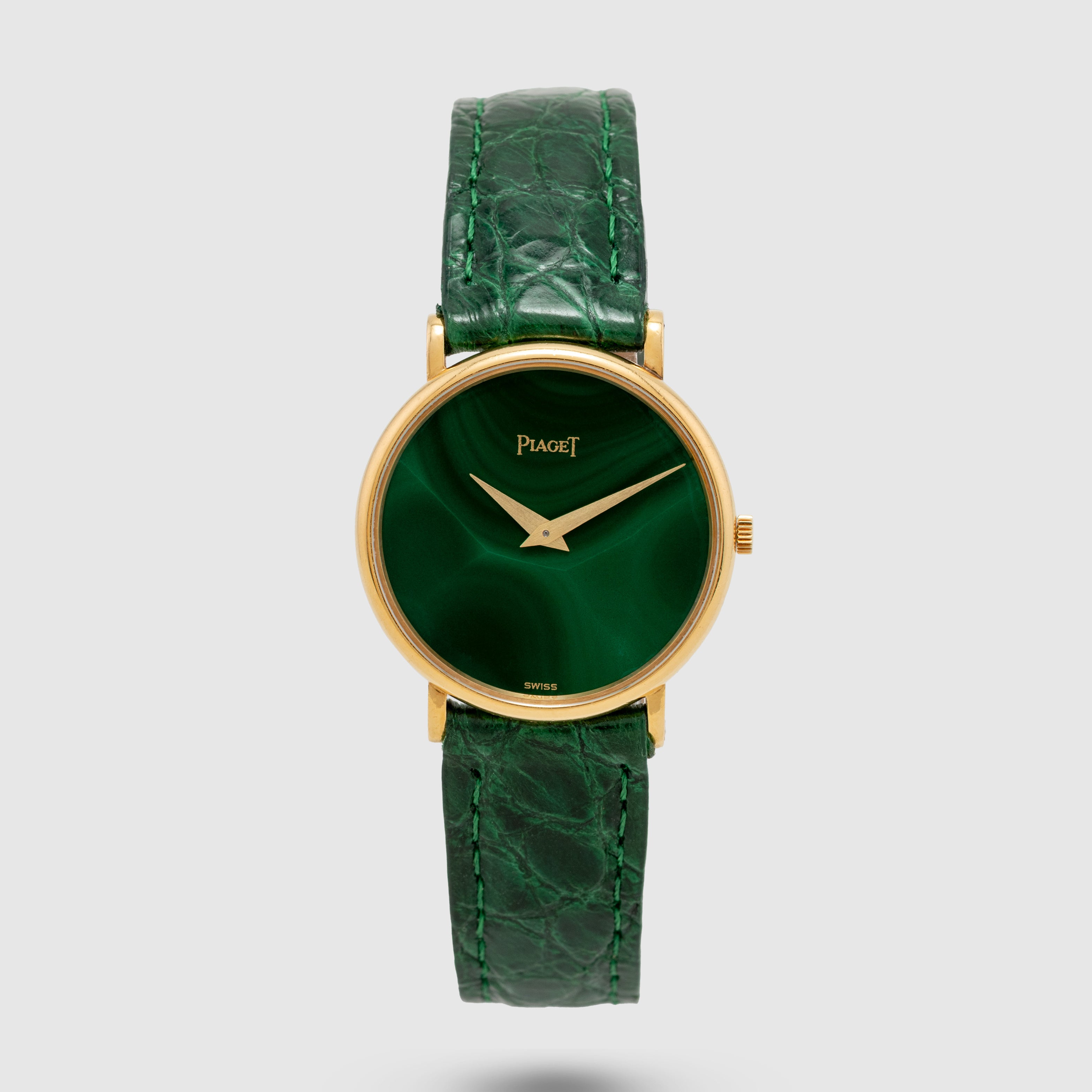 1970 s Piaget Ladies Dress Watch 18K Malachite Ref. 9015