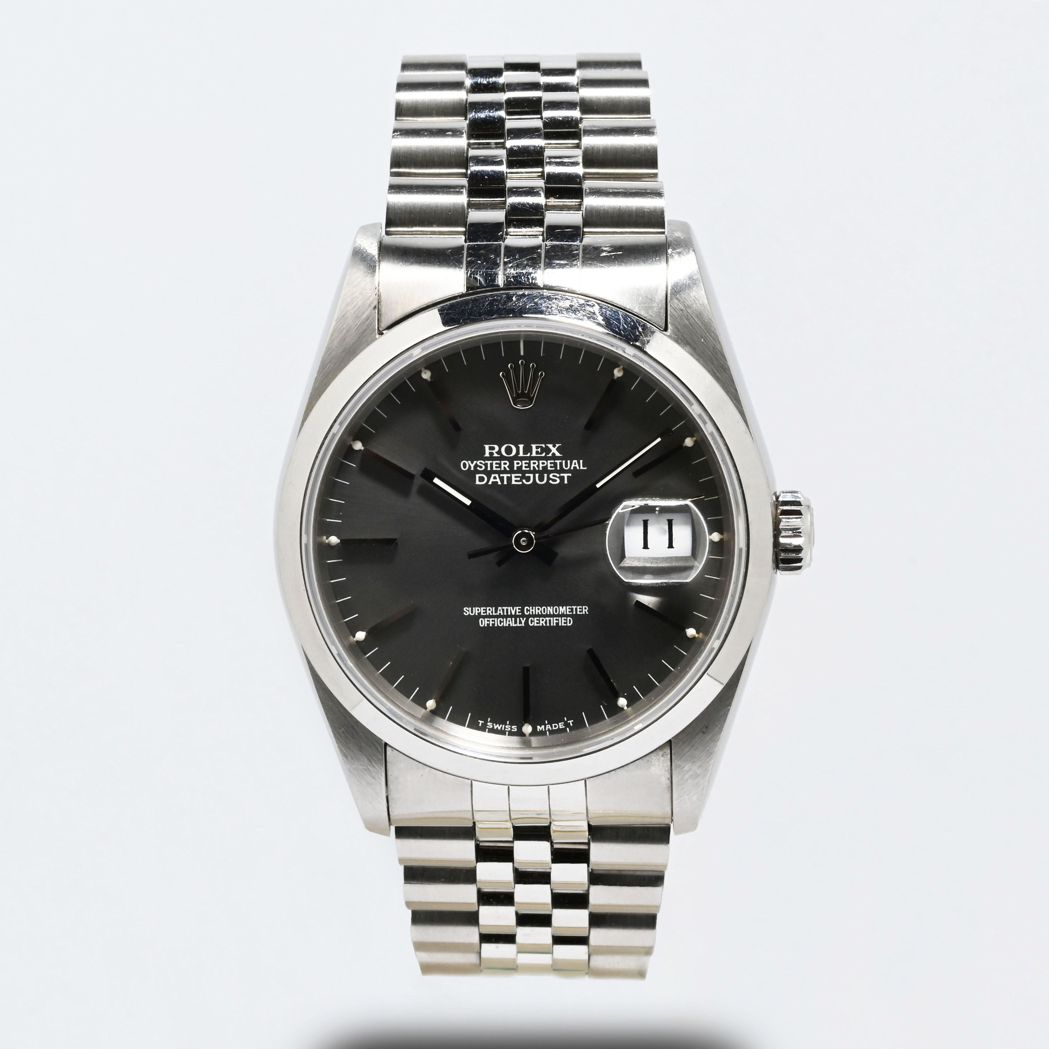 1993 Rolex Datejust Grey Dial Ref. 16200 (Full Set)