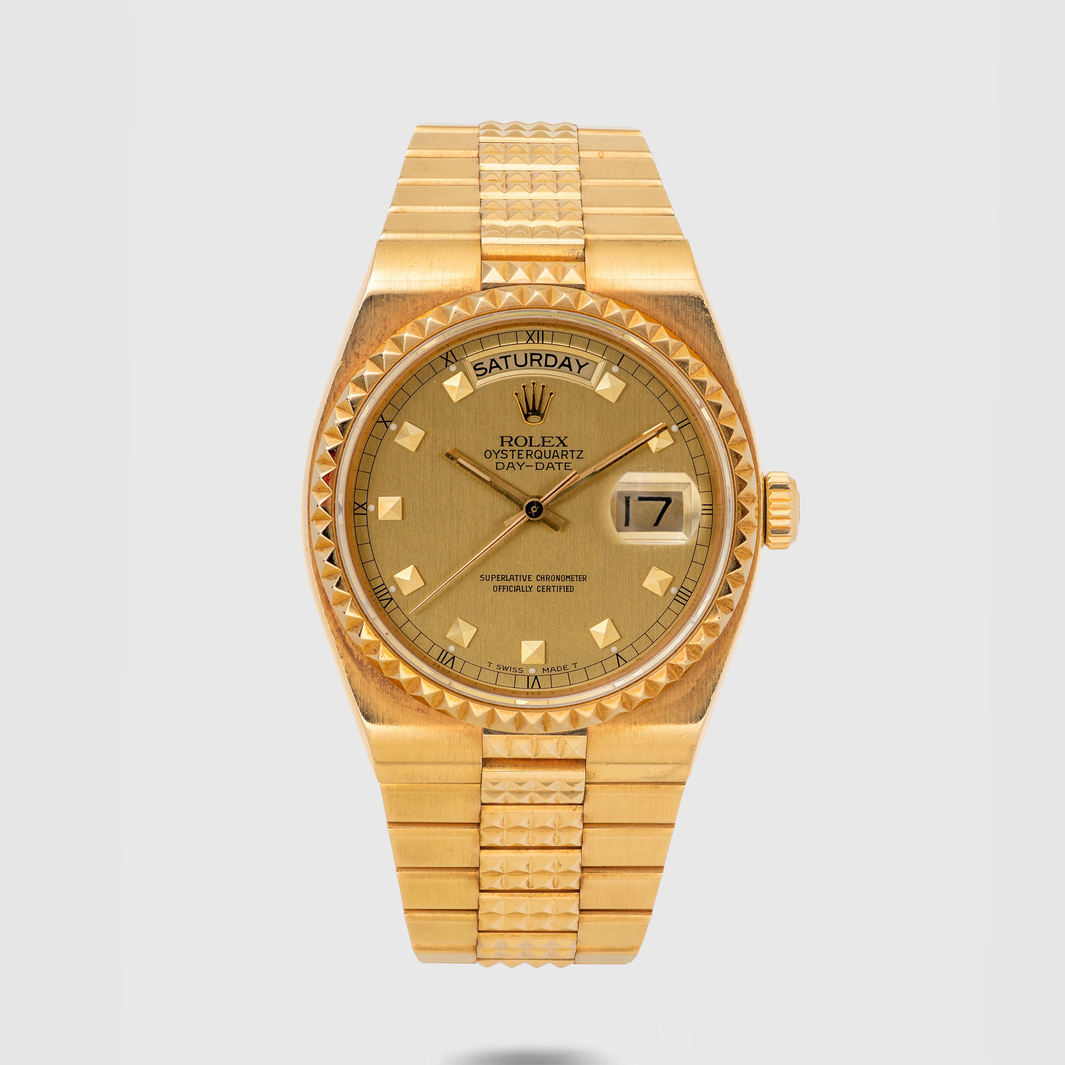 1986 Rolex Oysterquartz Day Date Pyramid Ref. 19028 (Full Set)