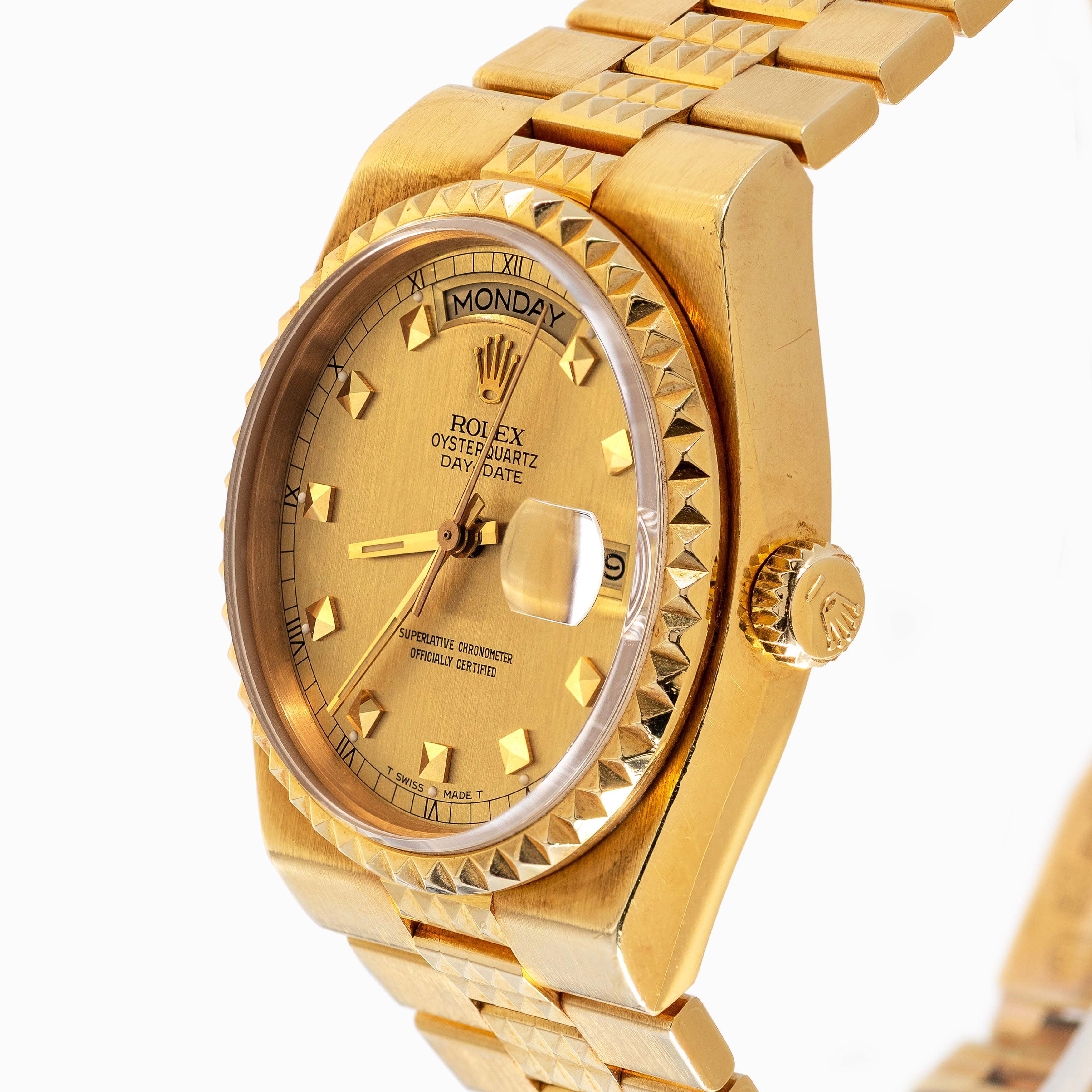 1986 Rolex Oysterquartz Day Date Pyramid Ref. 19028 (Full Set)