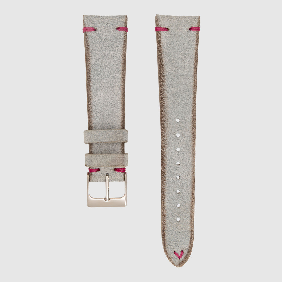 Vintage Straps Suede Baby Blue 20/16mm (Multiple Stitching Colors)