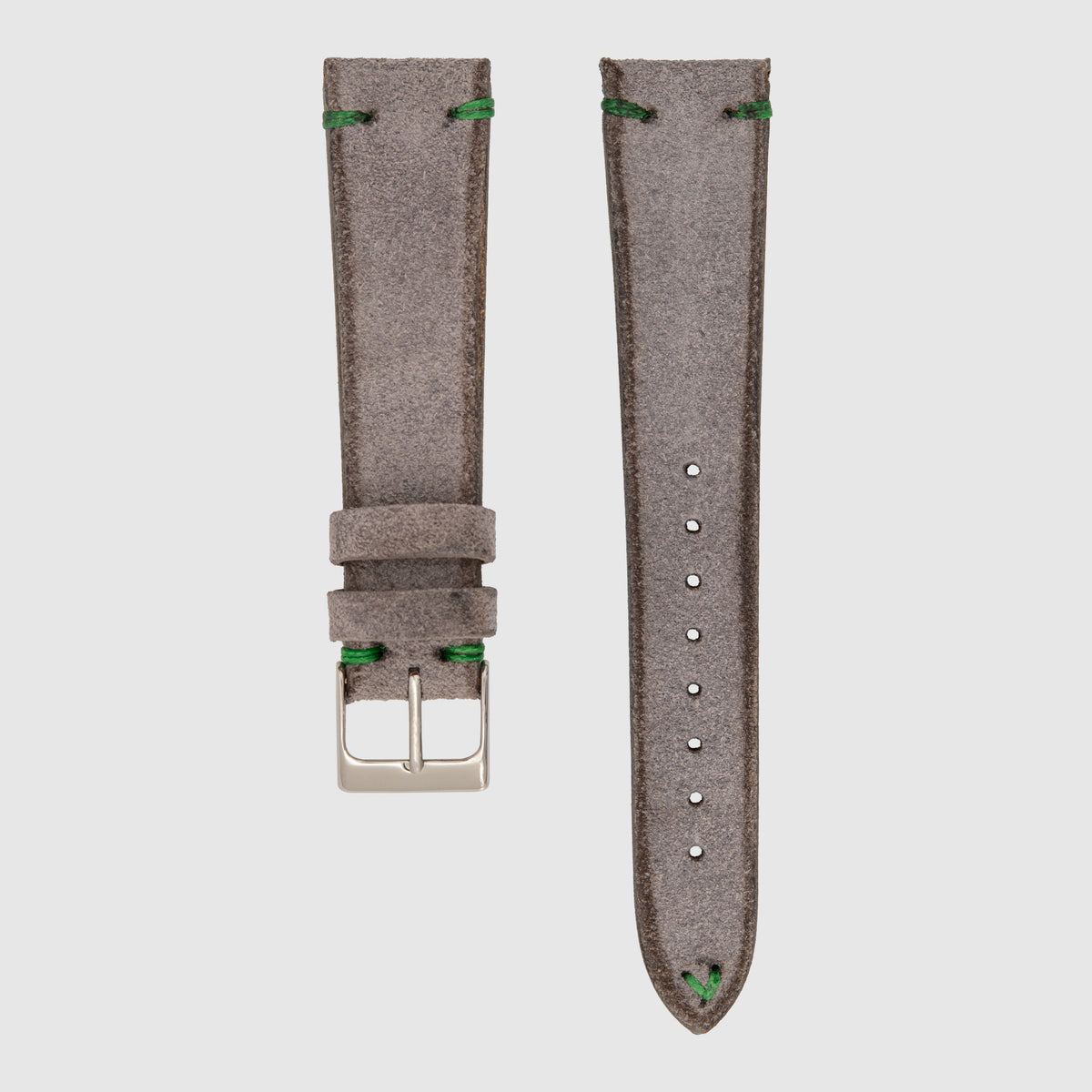 Vintage Straps Suede Light Grey 20/16mm (Multiple Stitching Colors)