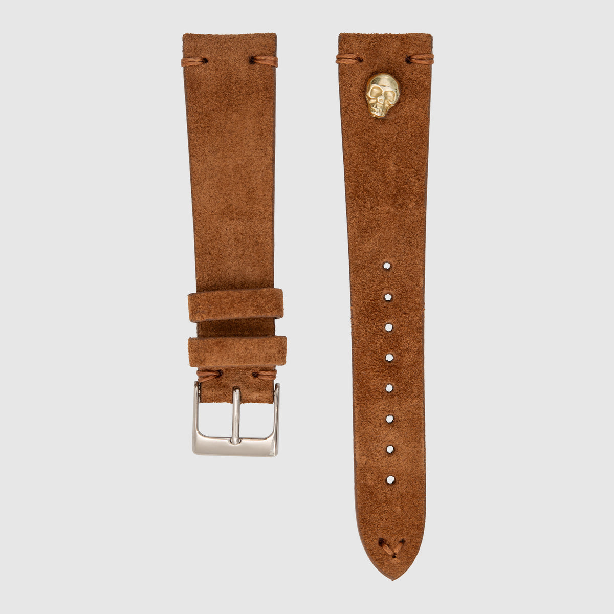 Vintage Straps Suede with Skull 20/16mm (Multiple Colors)