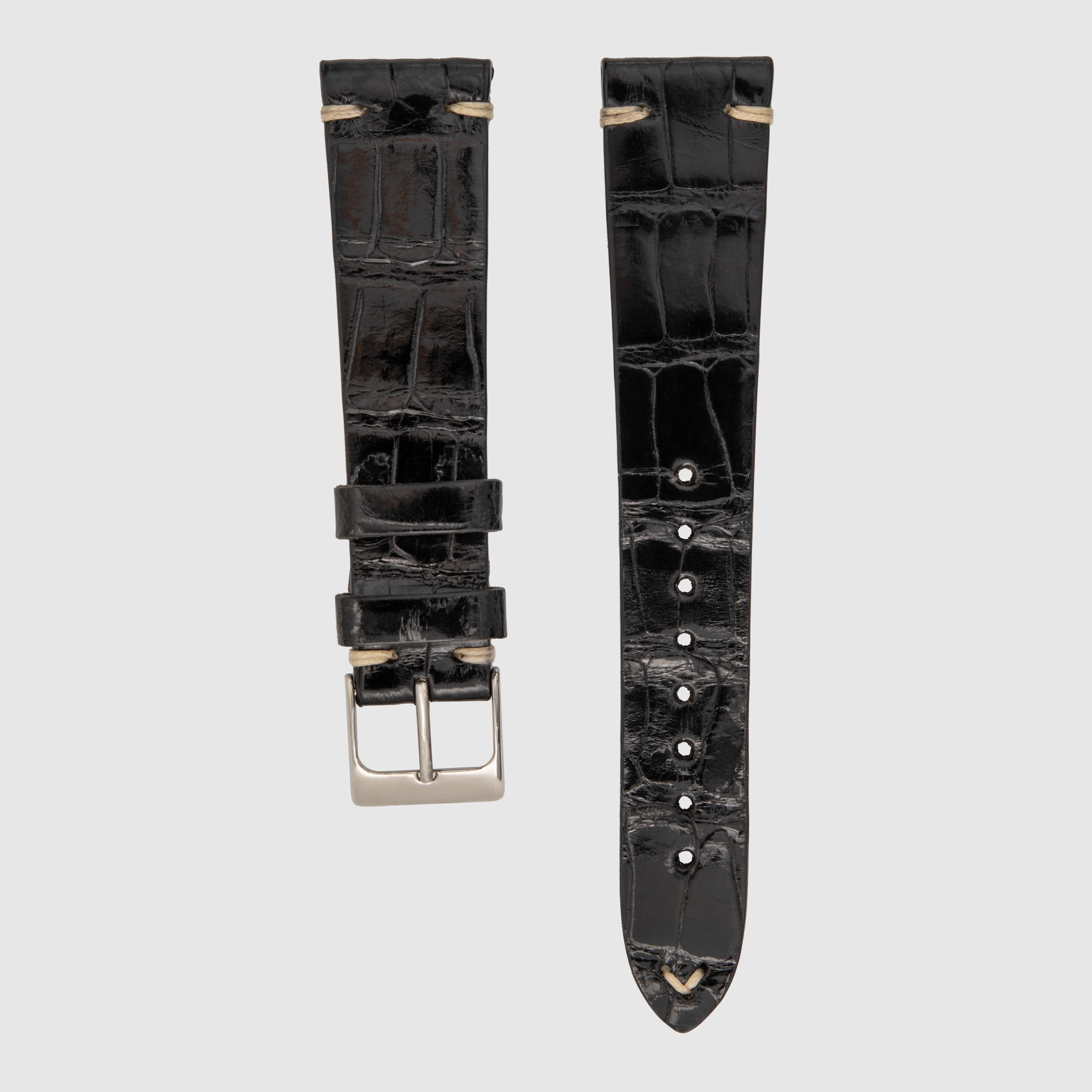 Vintage Straps Alligator Glossy 20/16mm (Multiple Colors)