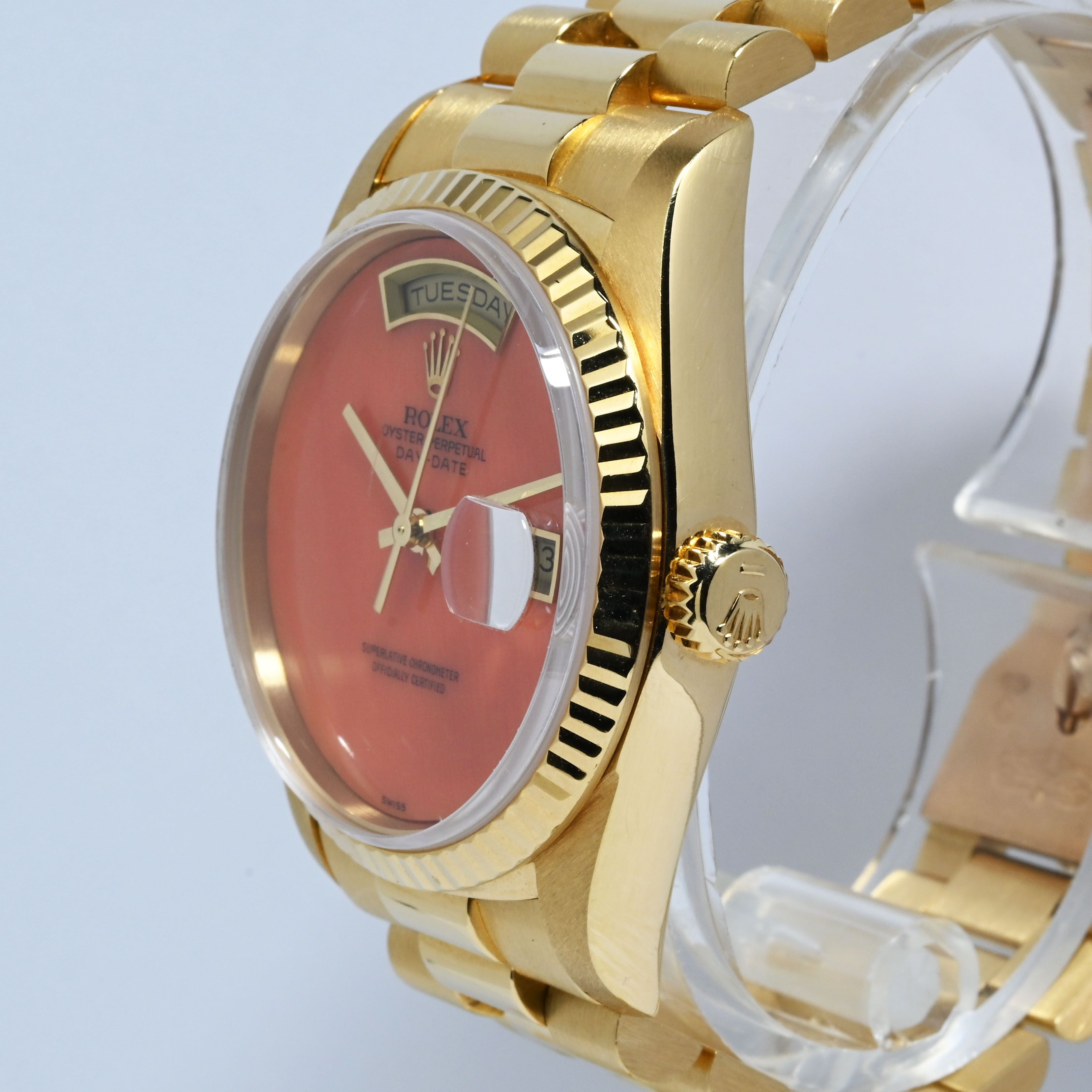1989 Rolex Day Date Coral Dial Ref. 18238