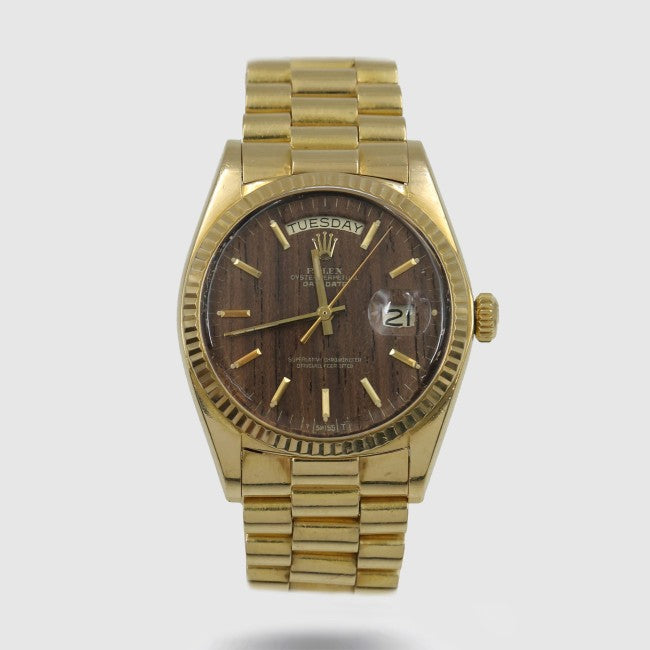 1973 Rolex Day Date Sequoia Wood Dial Ref. 1803