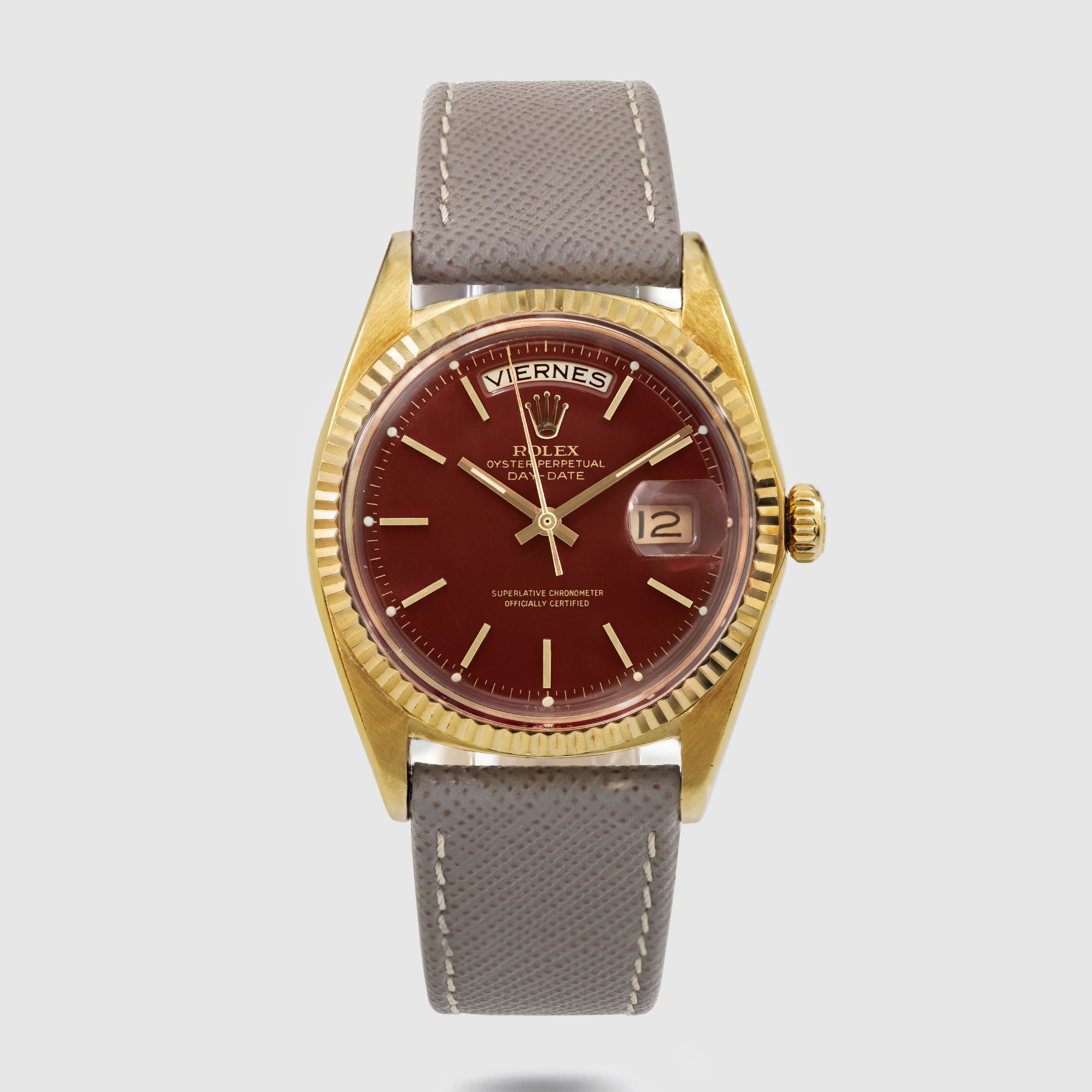 1969 Rolex Day Date Oxblood Stella Dial Ref. 1803