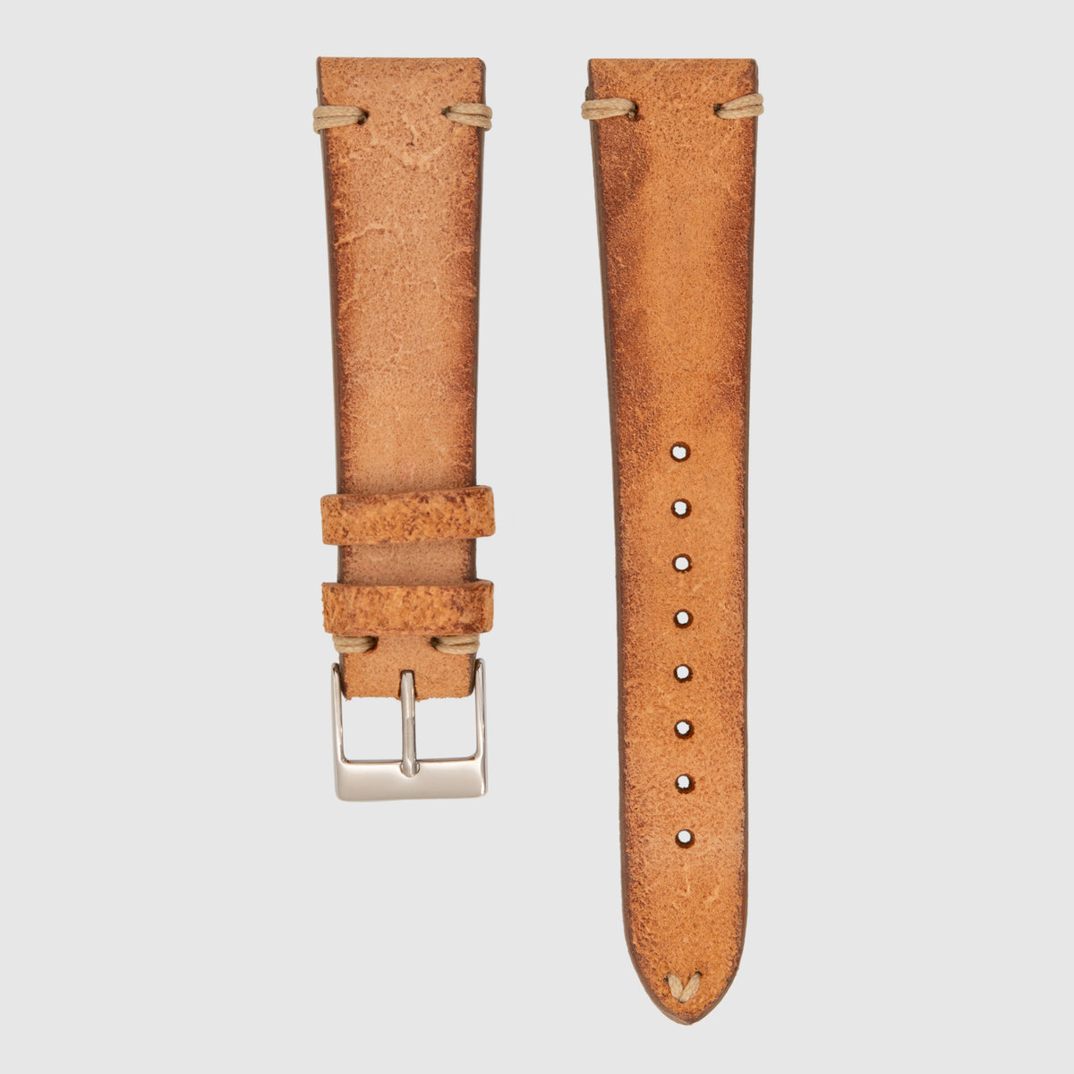 Vintage Straps Horse Leather with White Stitching (Multiple Colors & Sizes)