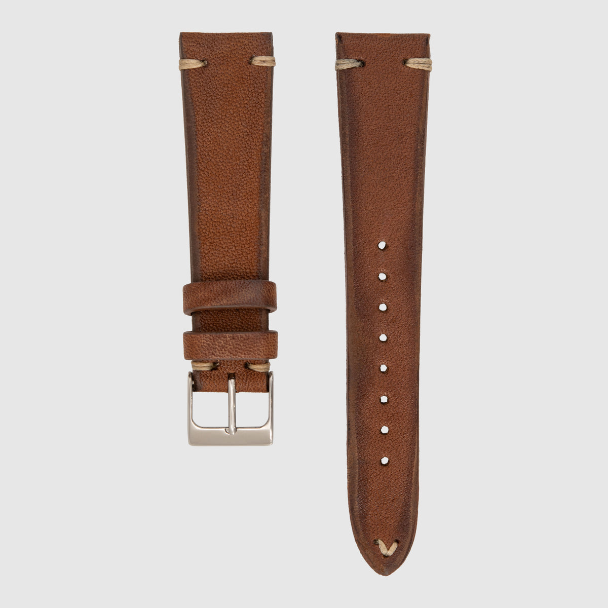 Vintage Straps Horse Leather with White Stitching (Multiple Colors & Sizes)