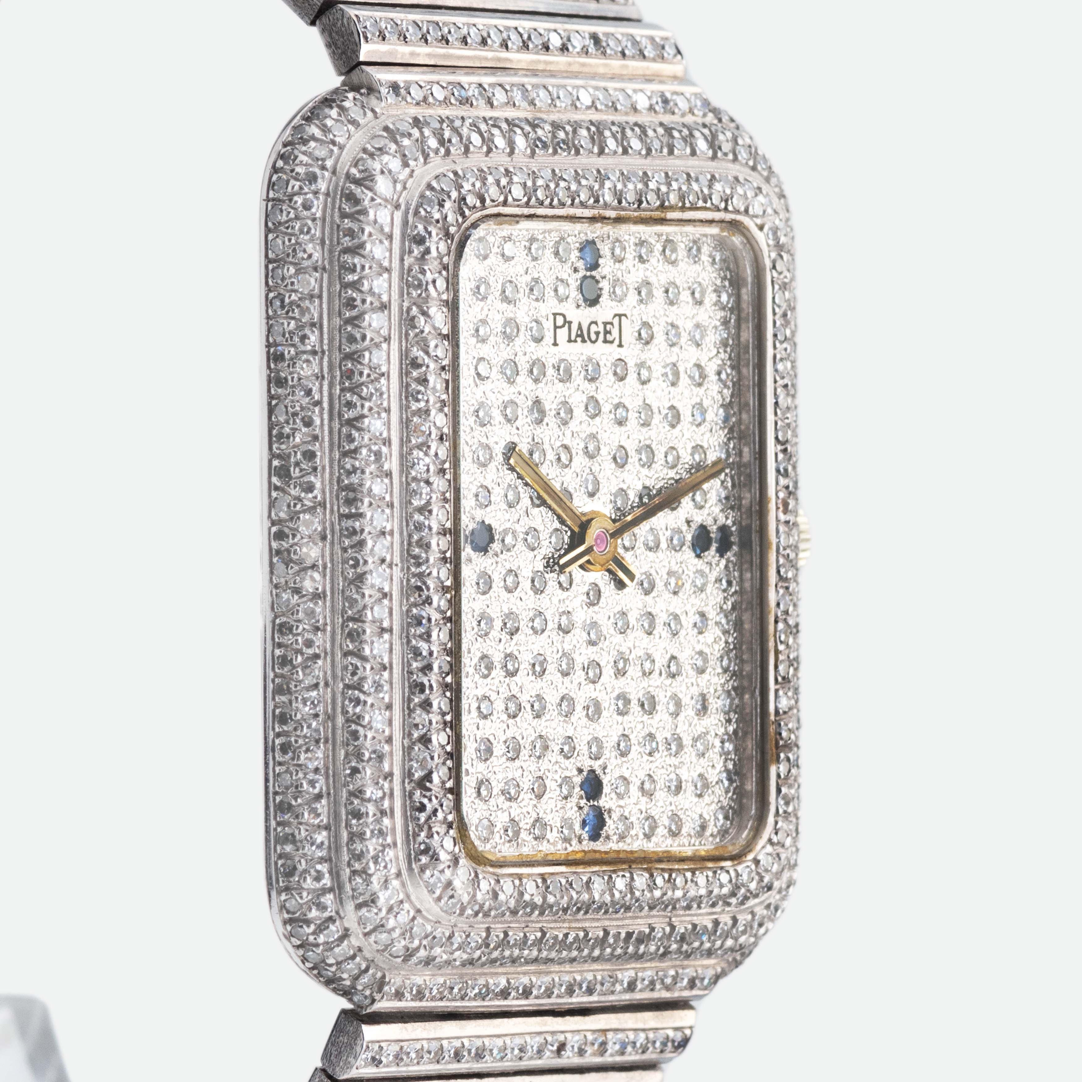 1975 Piaget Beta 21 Full Rare Snowball Diamond Setting and Bracelet made by Corum Ref. 14105