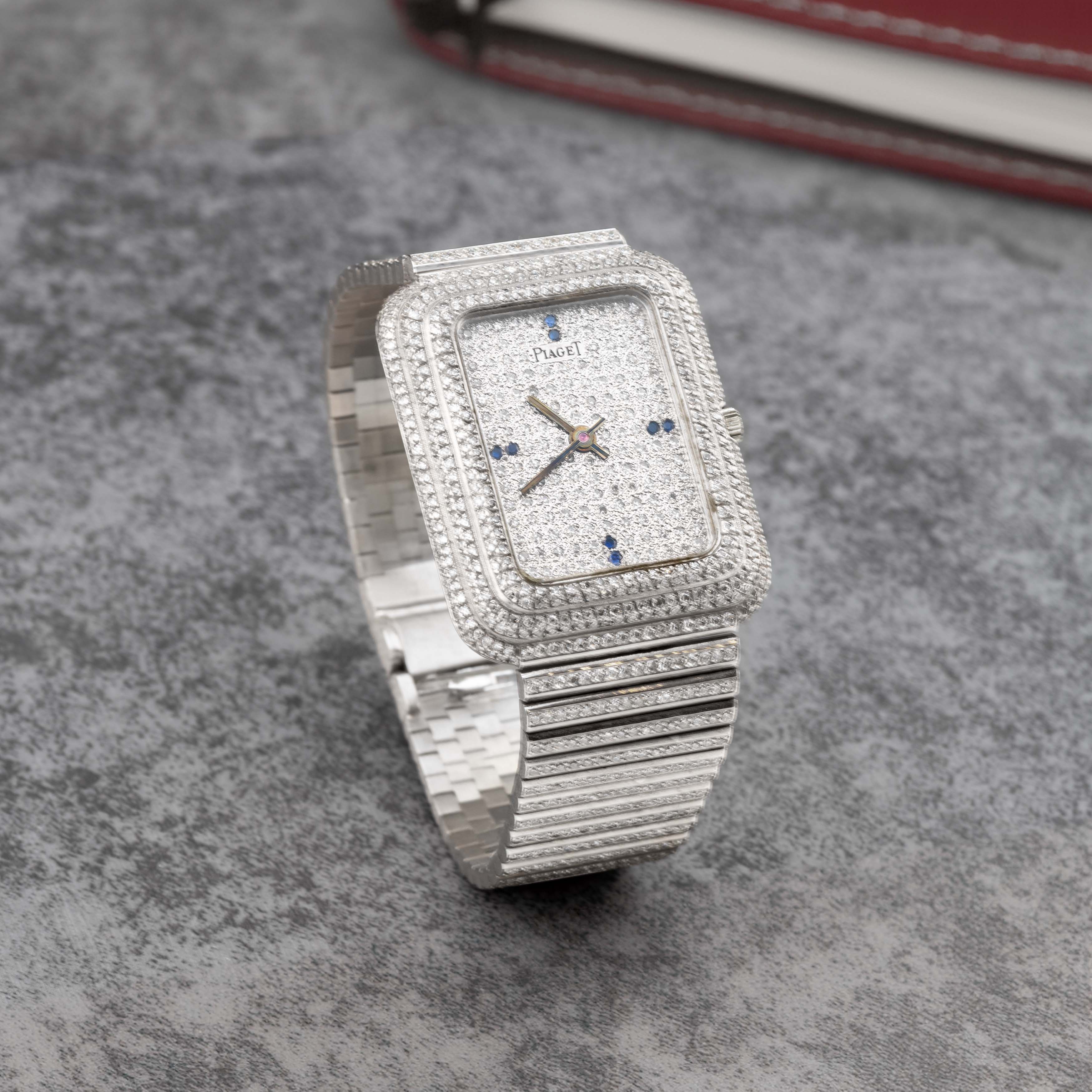 1975 Piaget Beta 21 Full Rare Snowball Diamond Setting and Bracelet made by Corum Ref. 14105