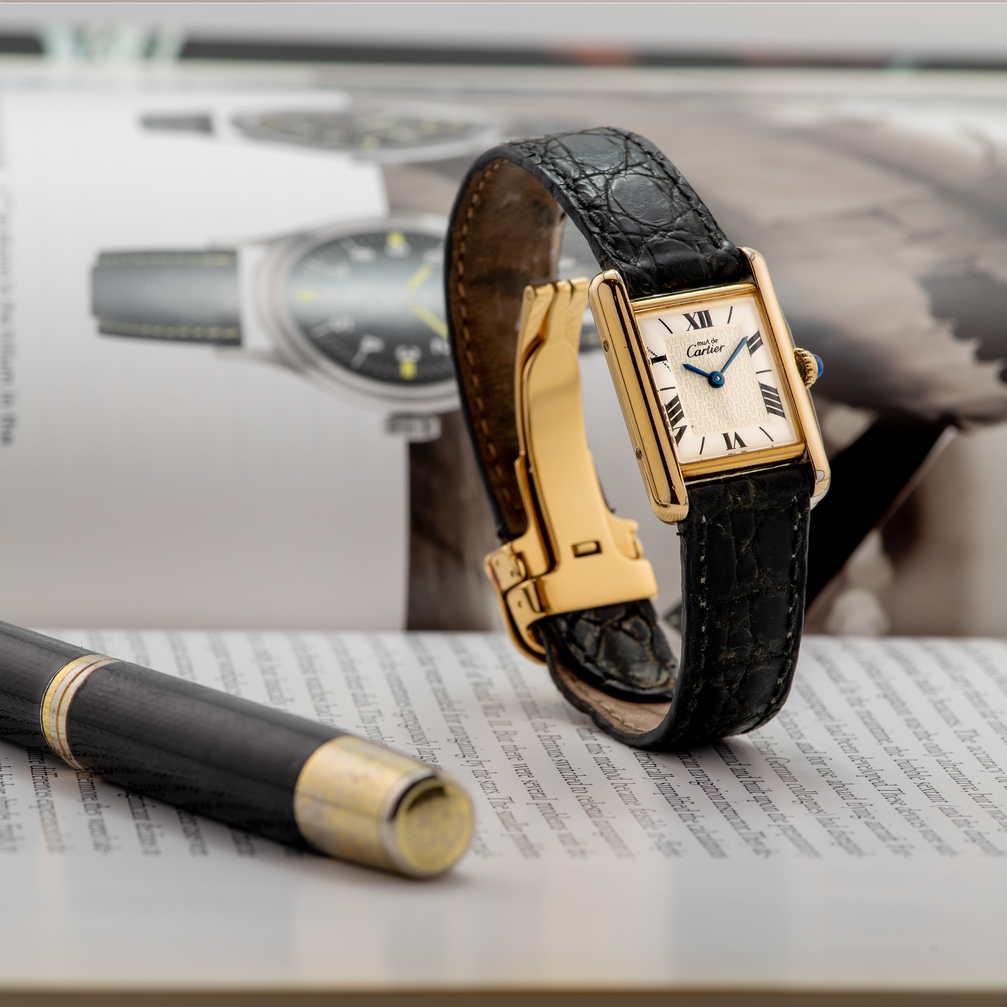 Cartier Must de Tank White Roman Dial Ref. 1619