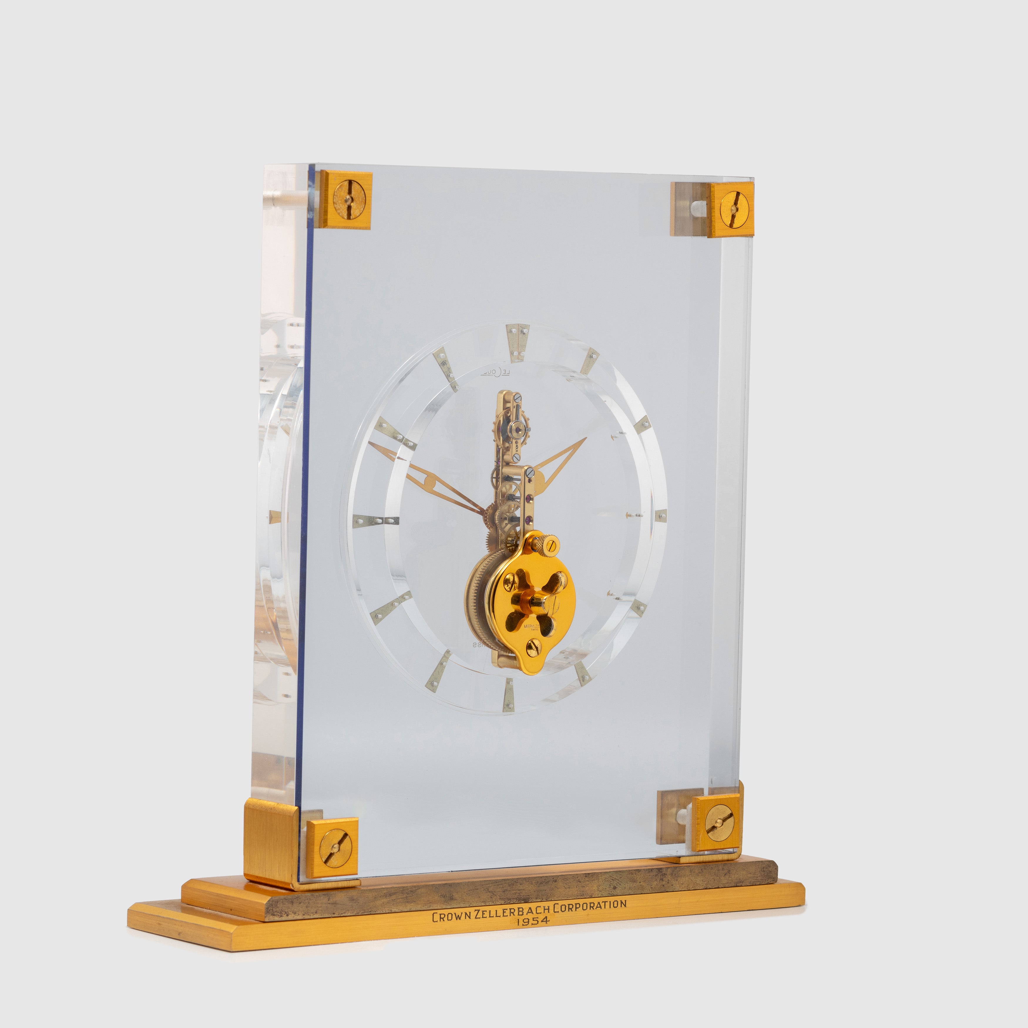 1960's Jaeger LeCoultre Lucite Brass Ref. 318
