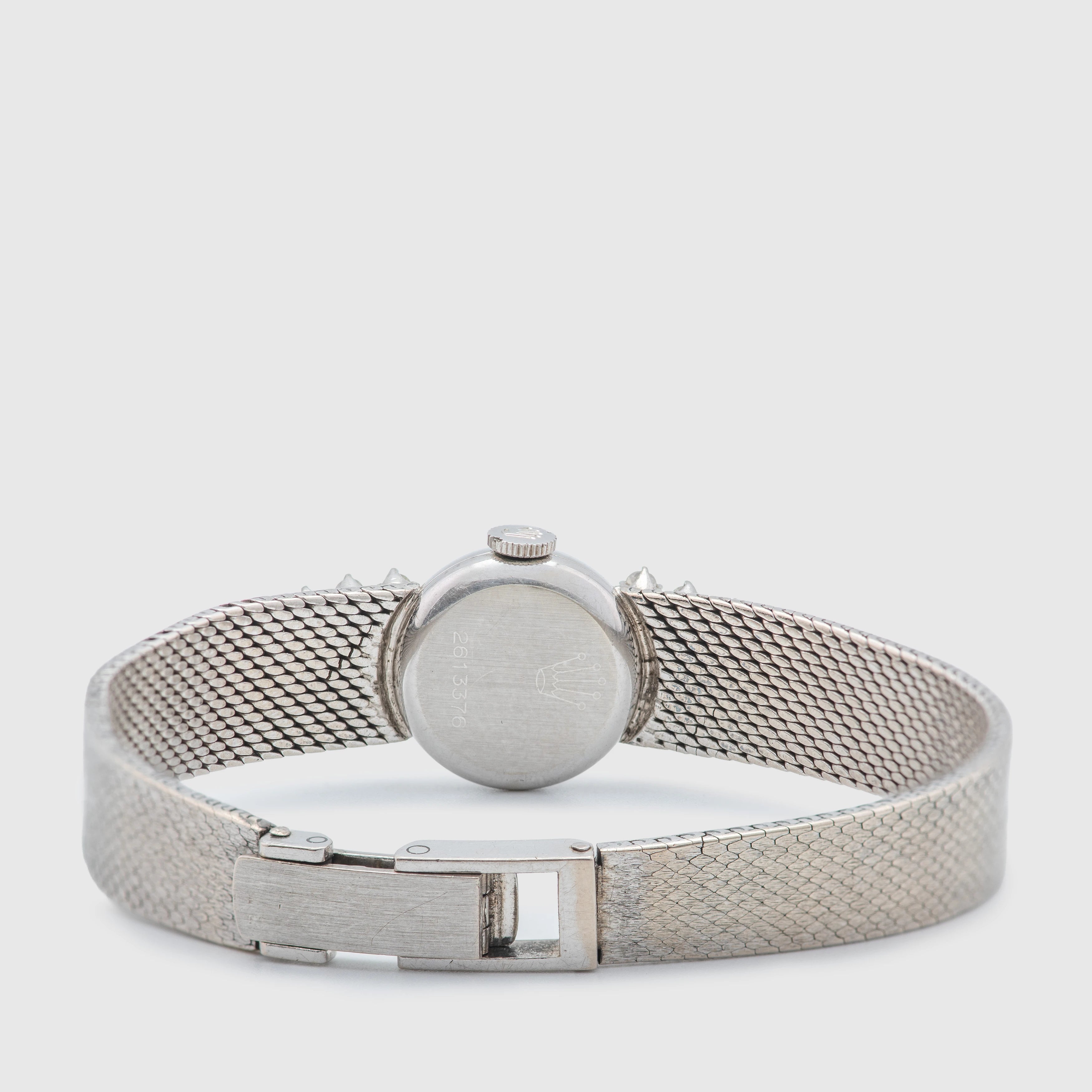 1971 Rolex Ladies Precision White Gold Diamond & Sapphire Ref. 2166