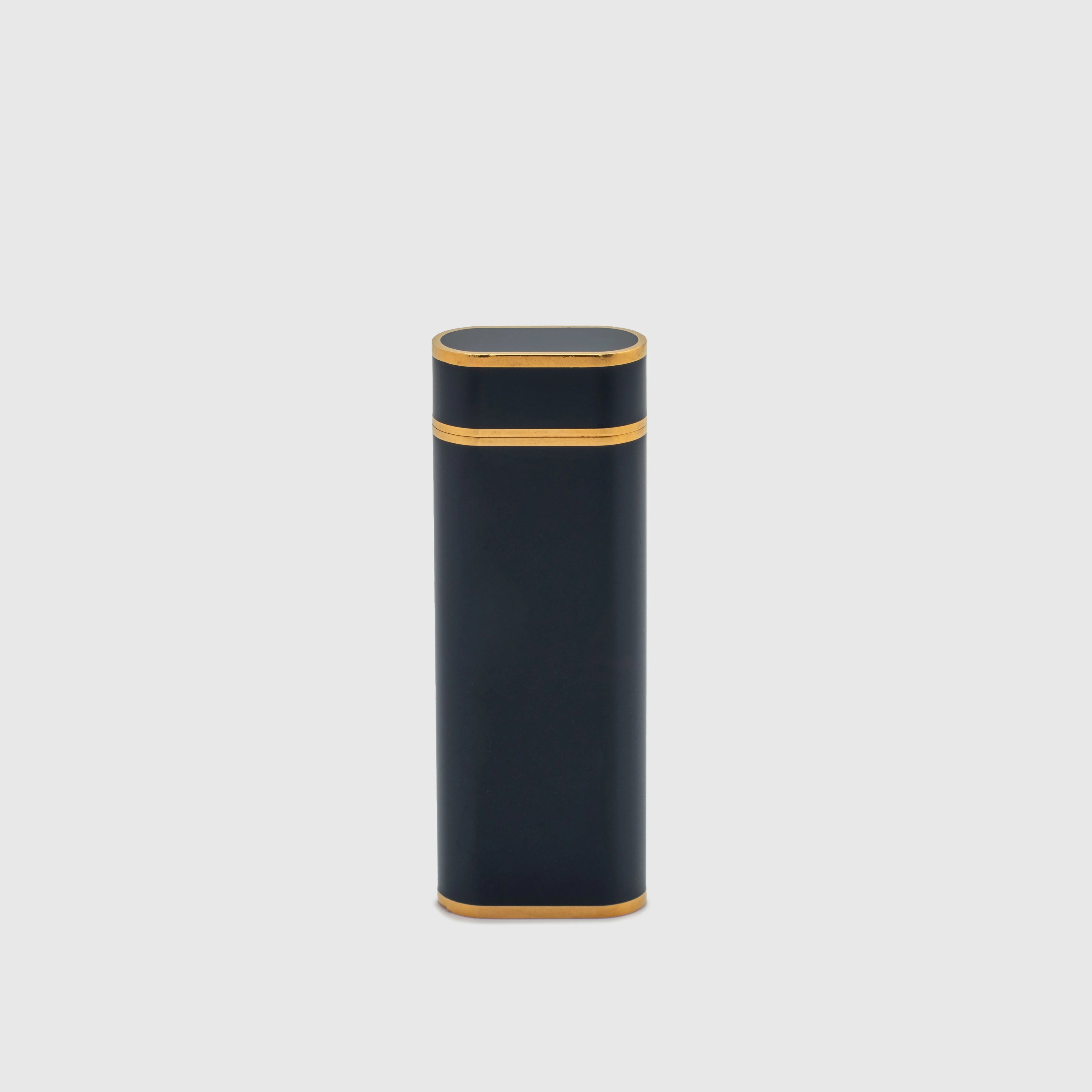 1980's Vintage Must De Cartier Gold Plated Lighter - Dark Blue