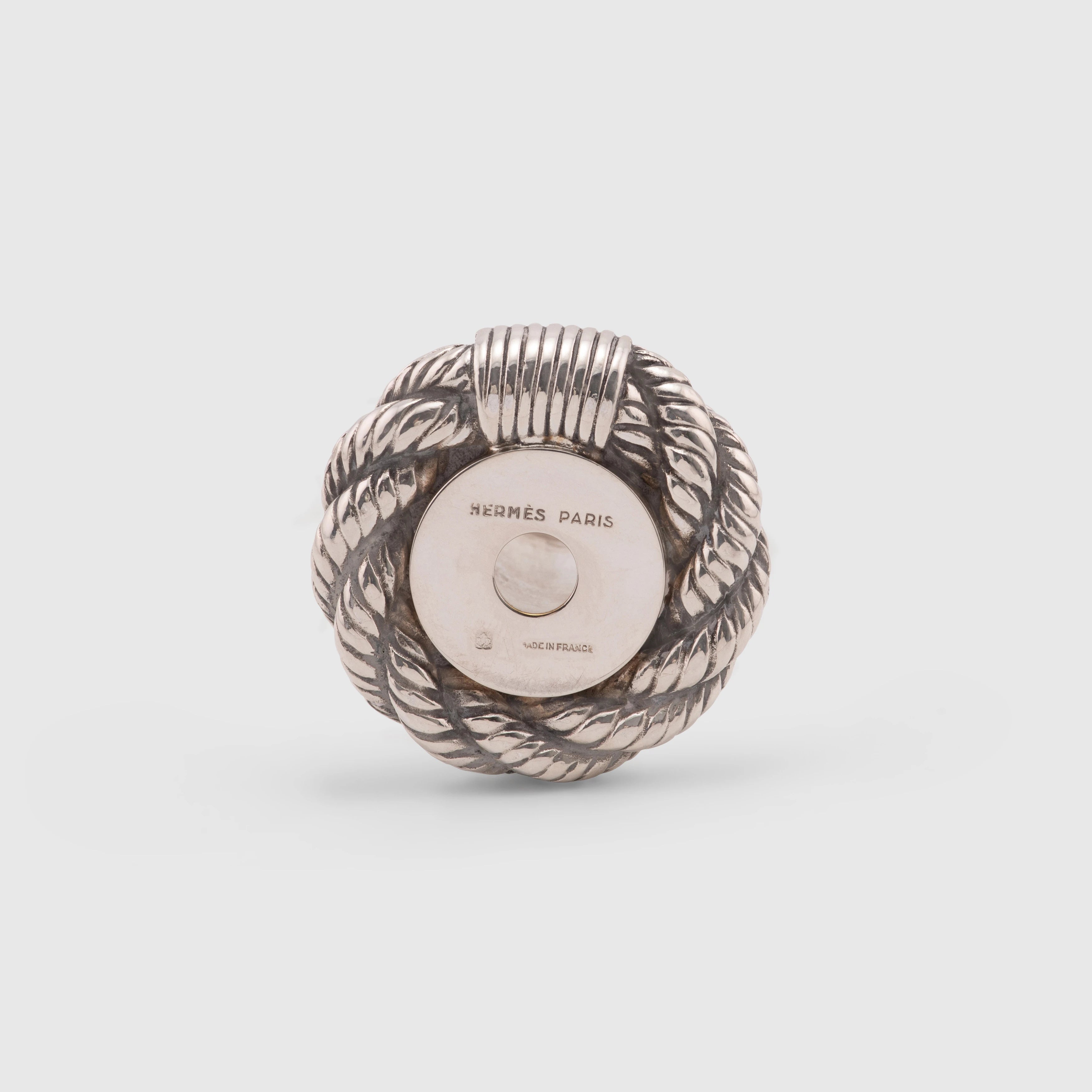 1965 Hermes, Cordage Candle Holder, Pair (Ravinet d'Enfert & Cie)