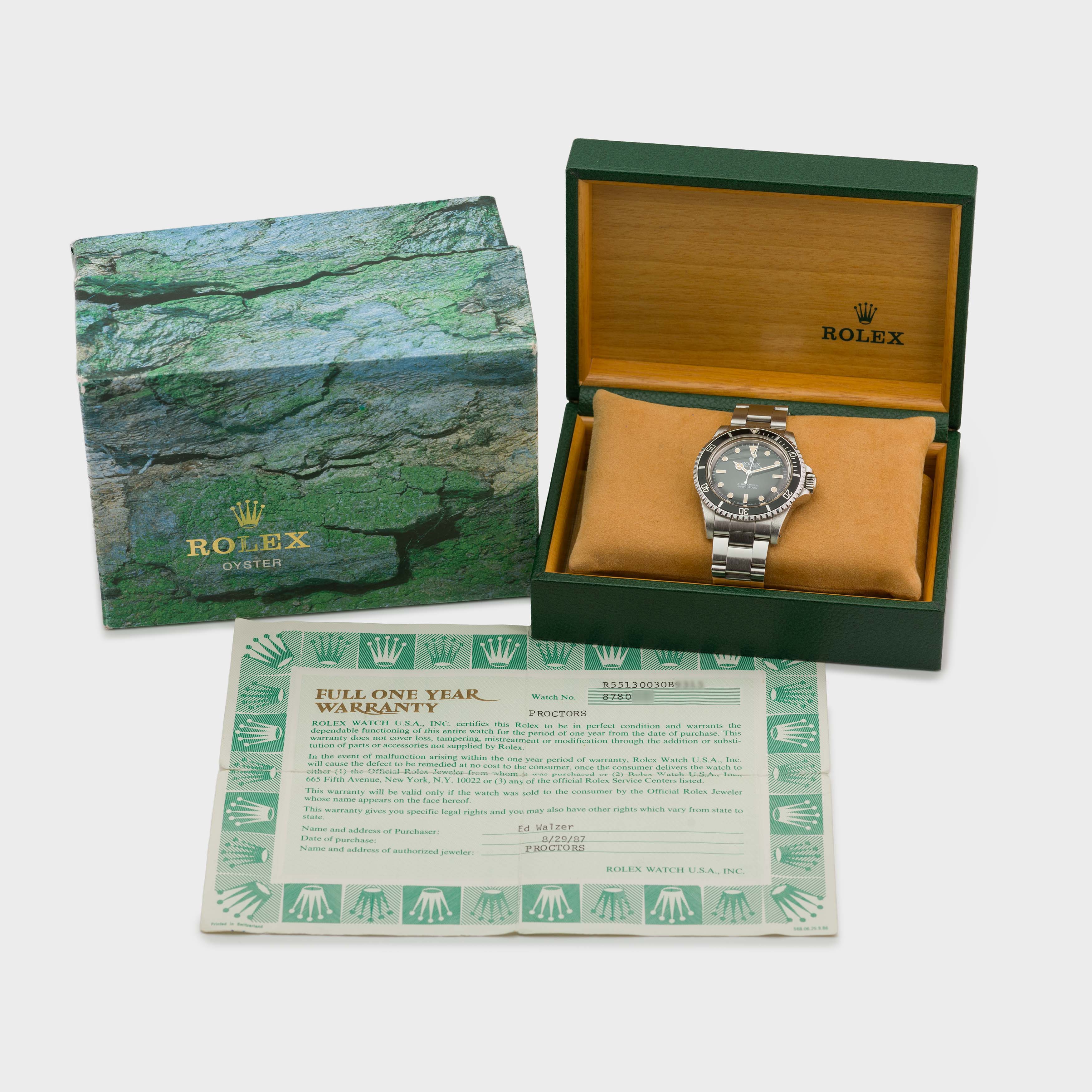 1985 Rolex Submariner WGS Ref. 5513 (Full Set)