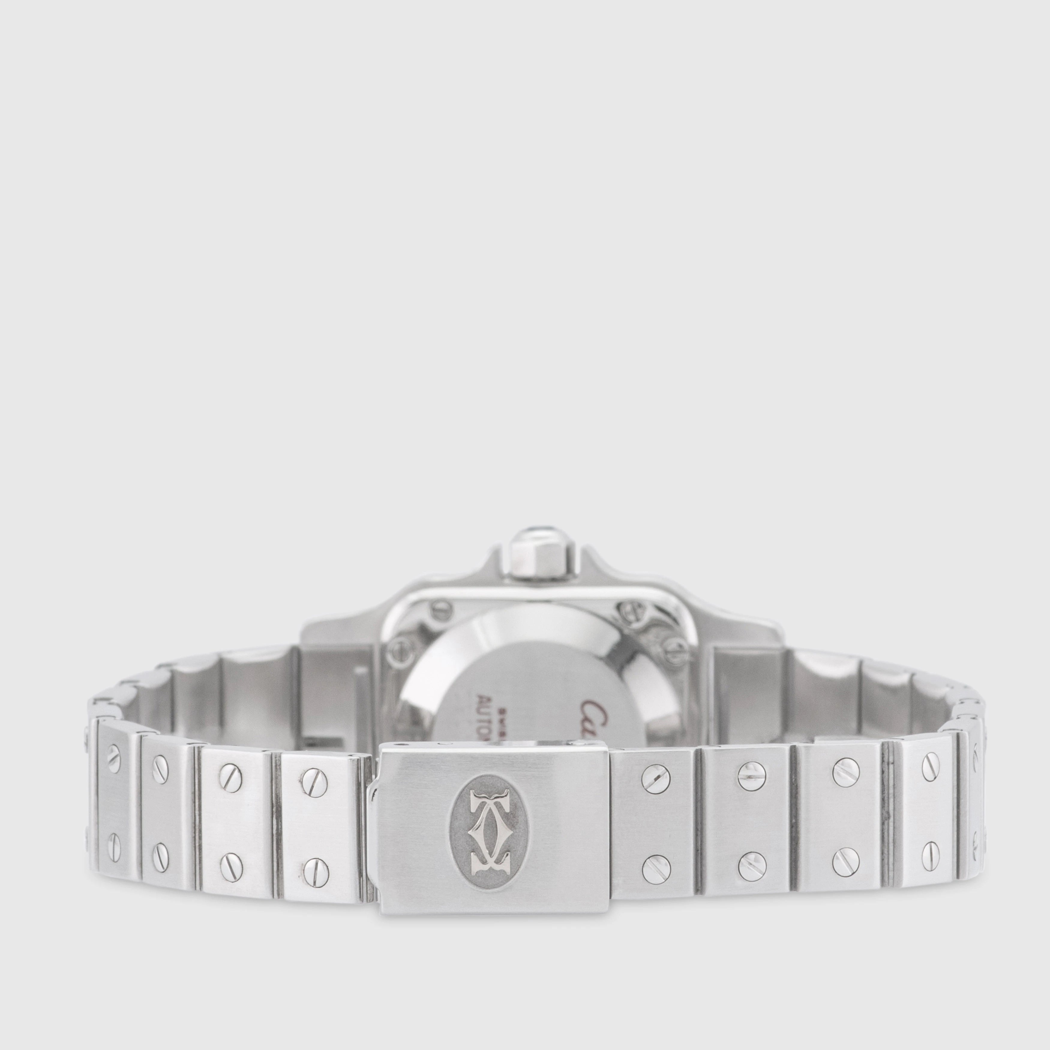 1980's Cartier Santos Carree White Roman Dial Ref. 0901