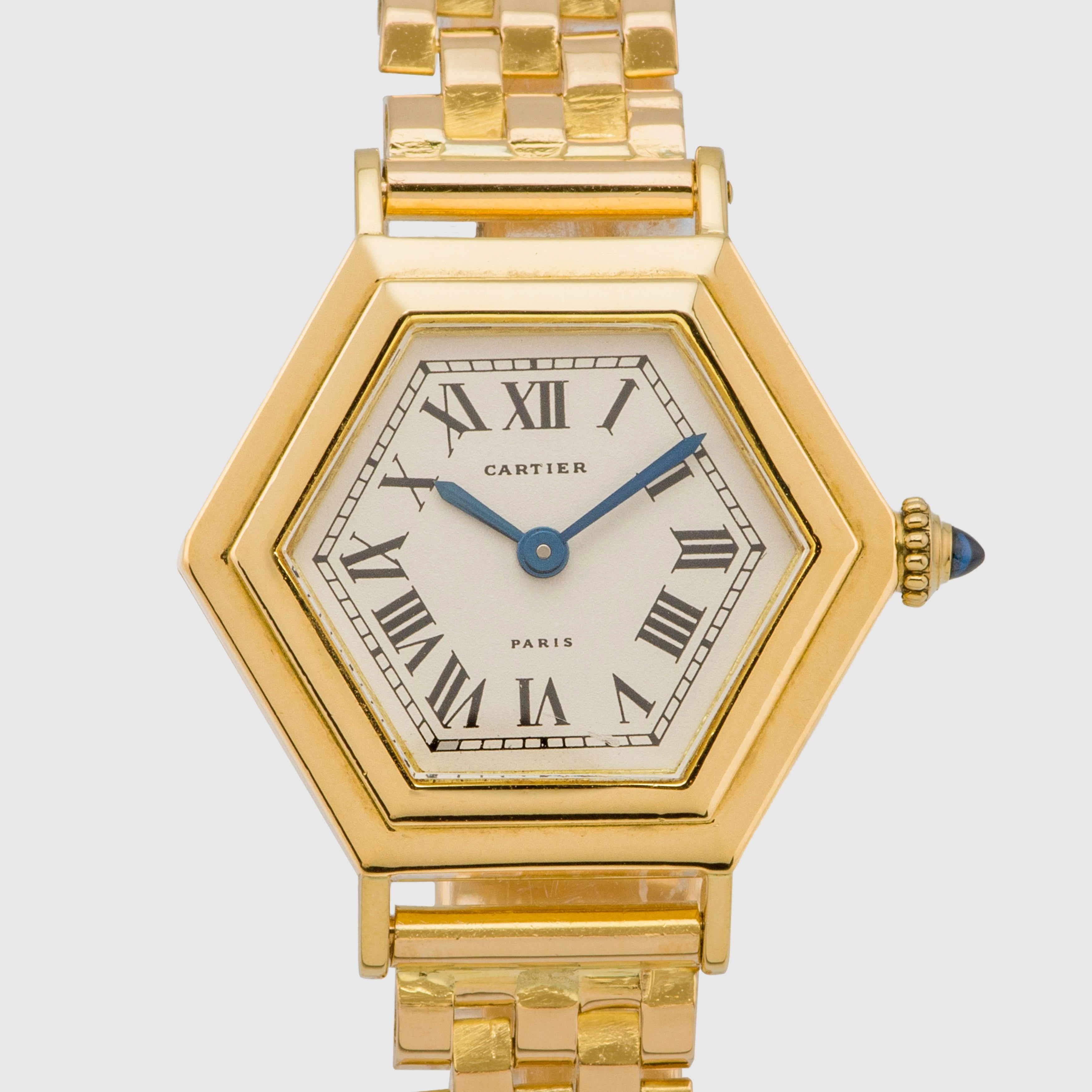 1990's Cartier Vintage Hexagonal 18k Yellow Gold Ref. 22893/763