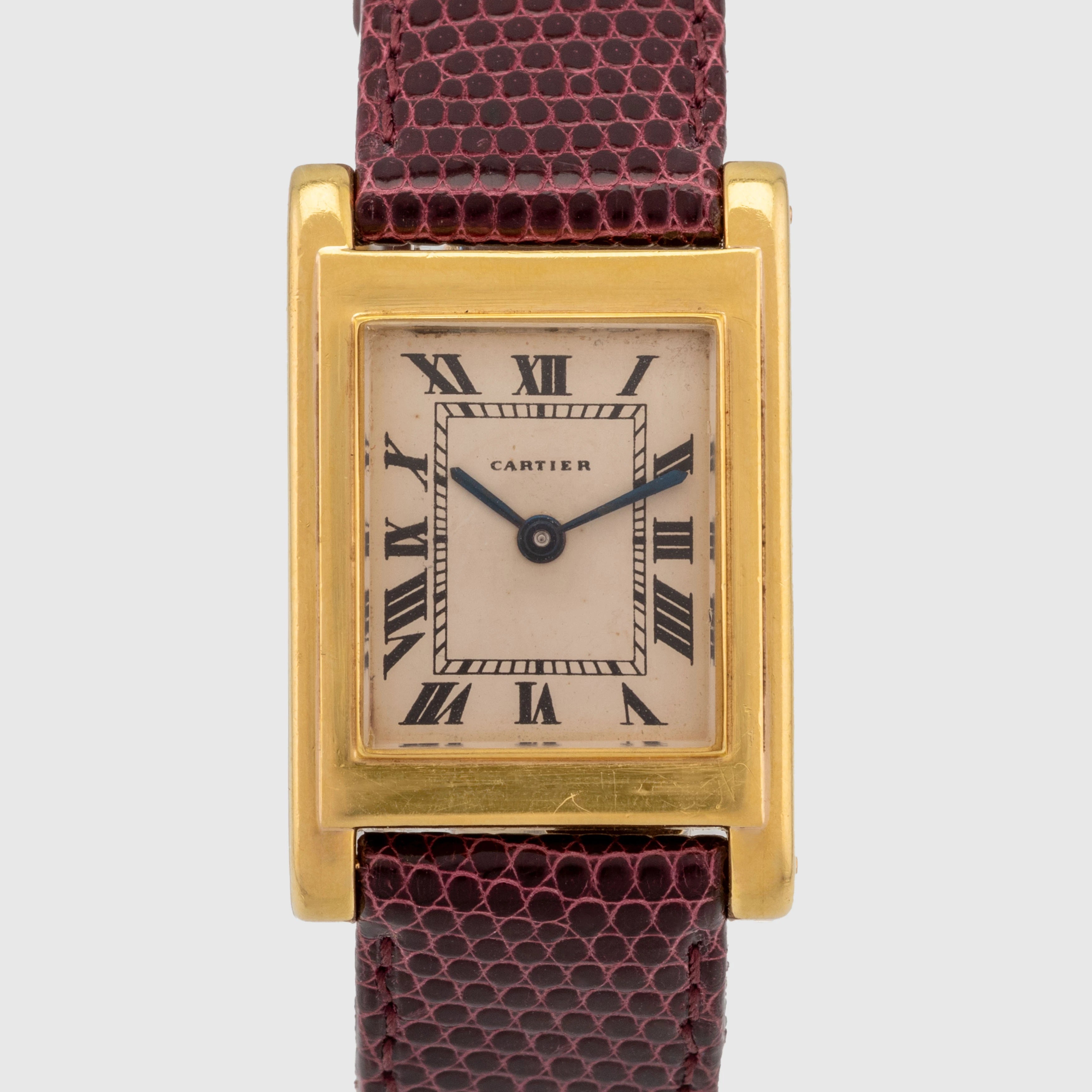 1940's Cartier Tank Cornice Bec D'Aigle 18K (with Box)