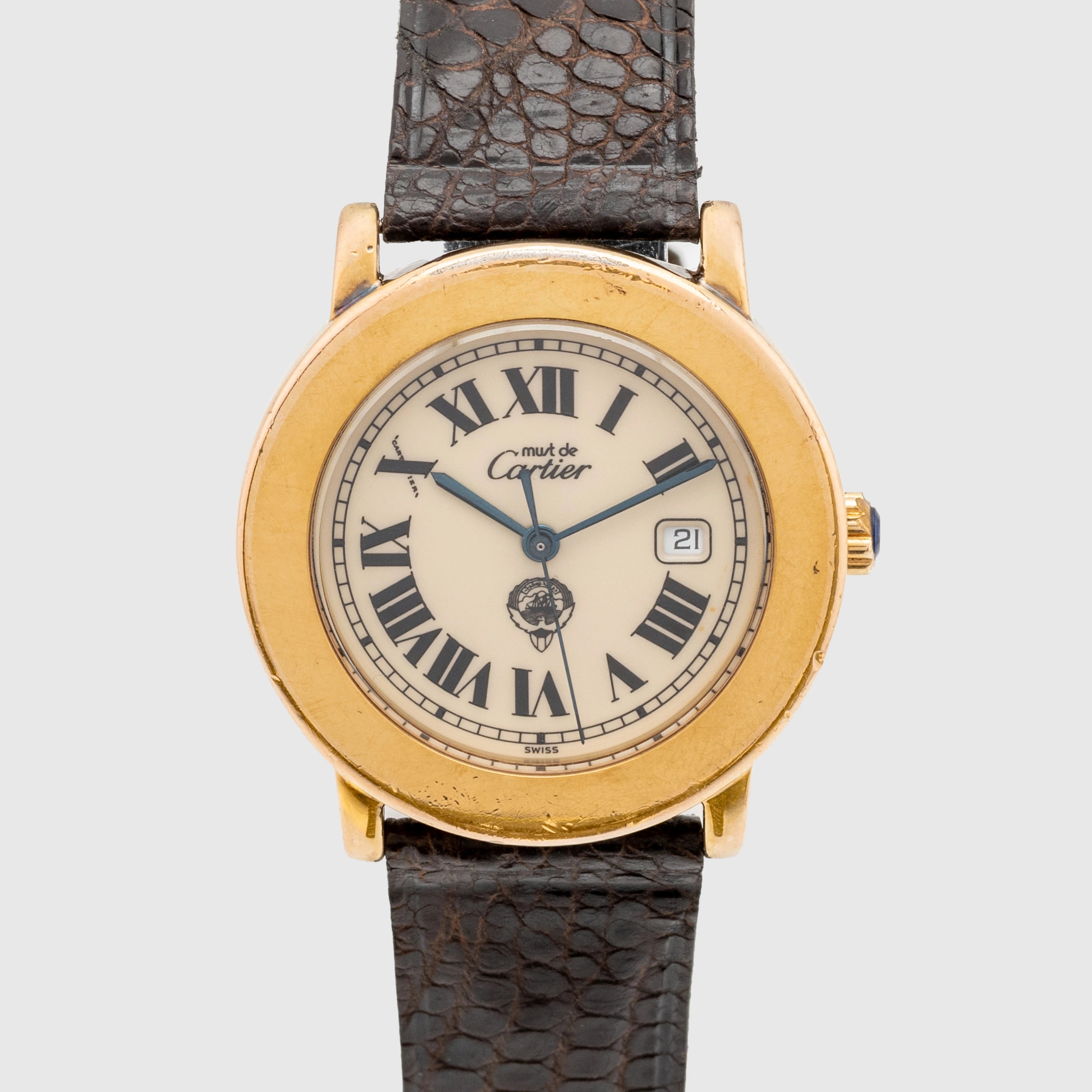 1990's Cartier Must De Cartier Ronde 'Kuwait Logo' Ref. 1800 1 (with Box)