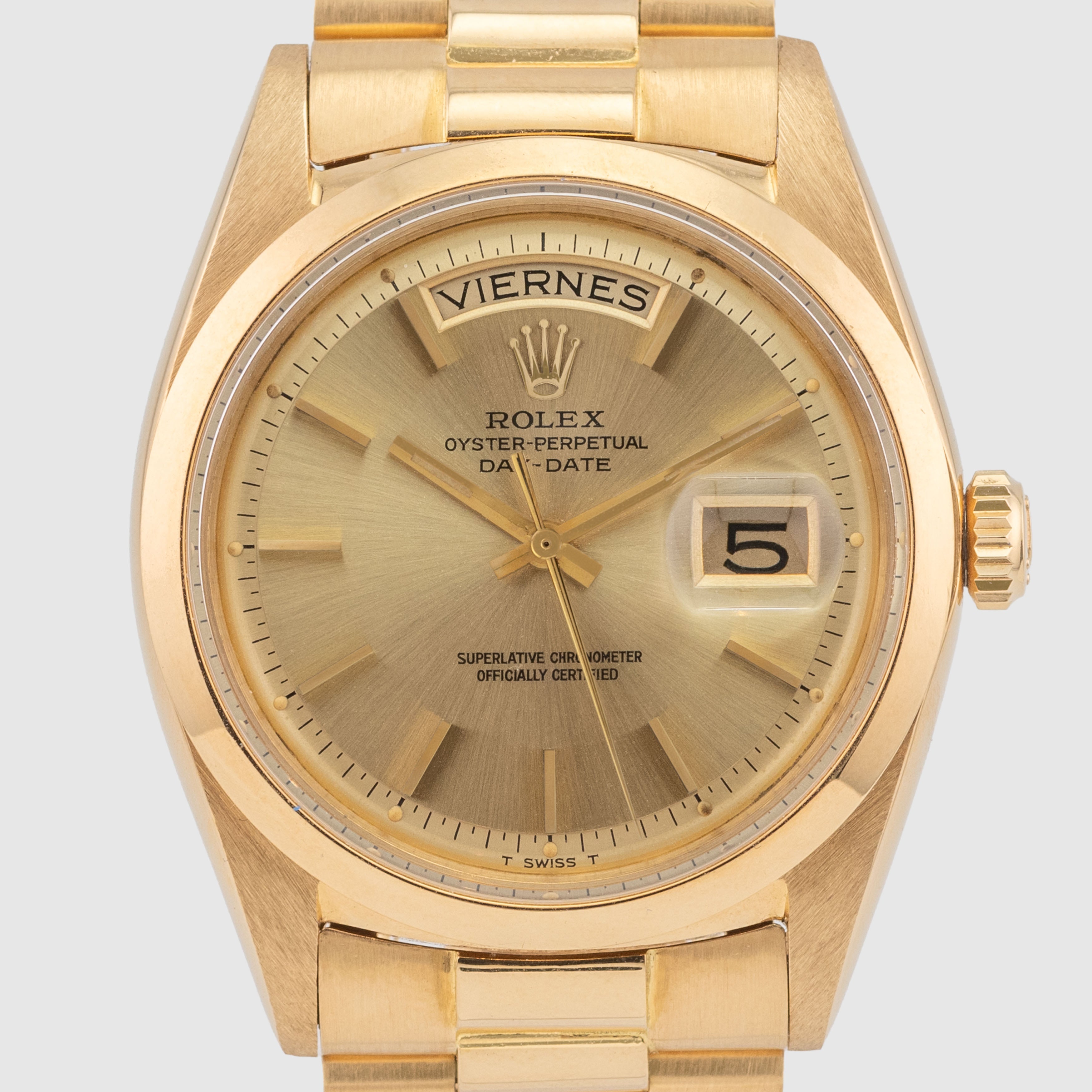 1967 Rolex Day Date Champagne Pie Pan Dial Ref. 1802