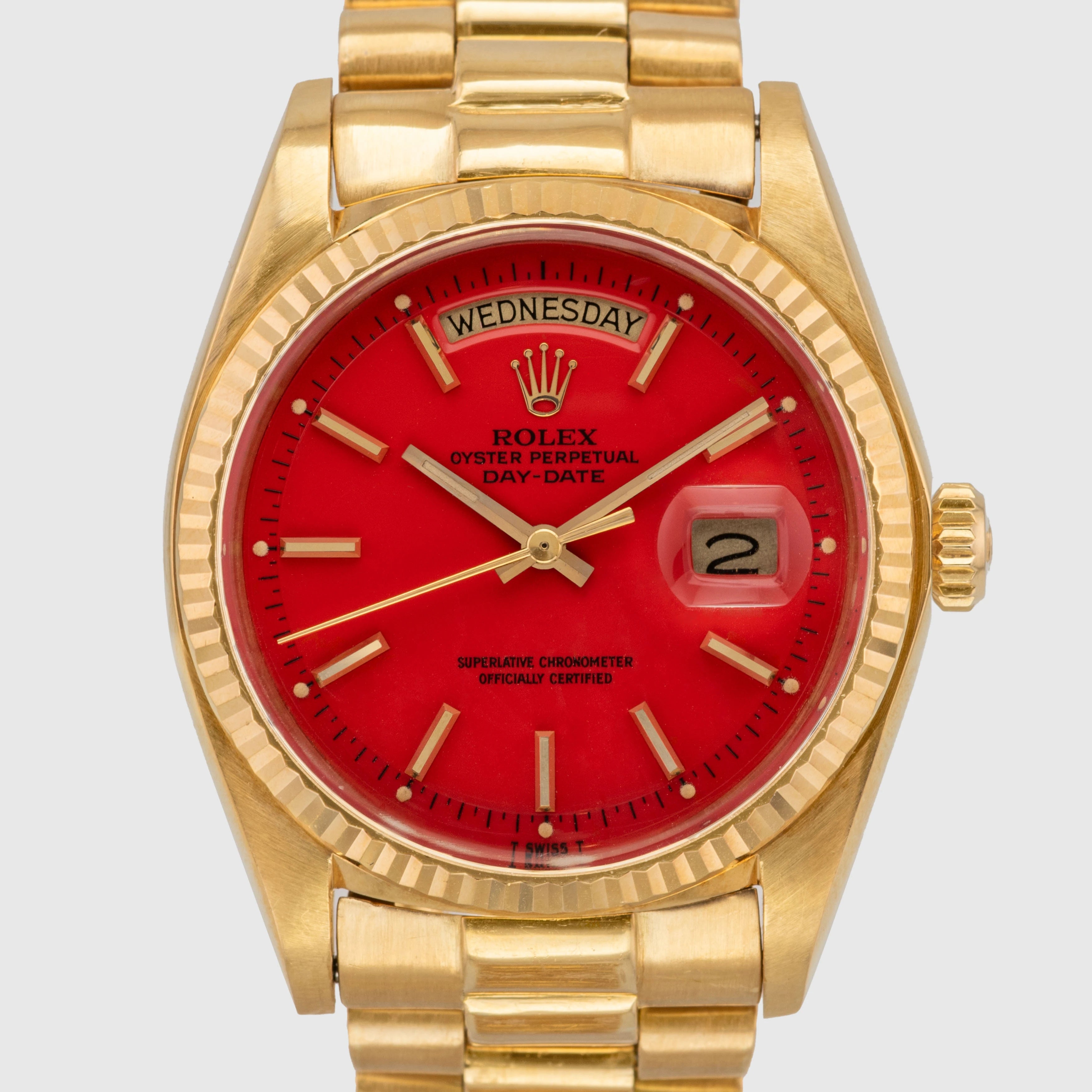 1975 Rolex Day Date Red Stella Dial Ref. 1803