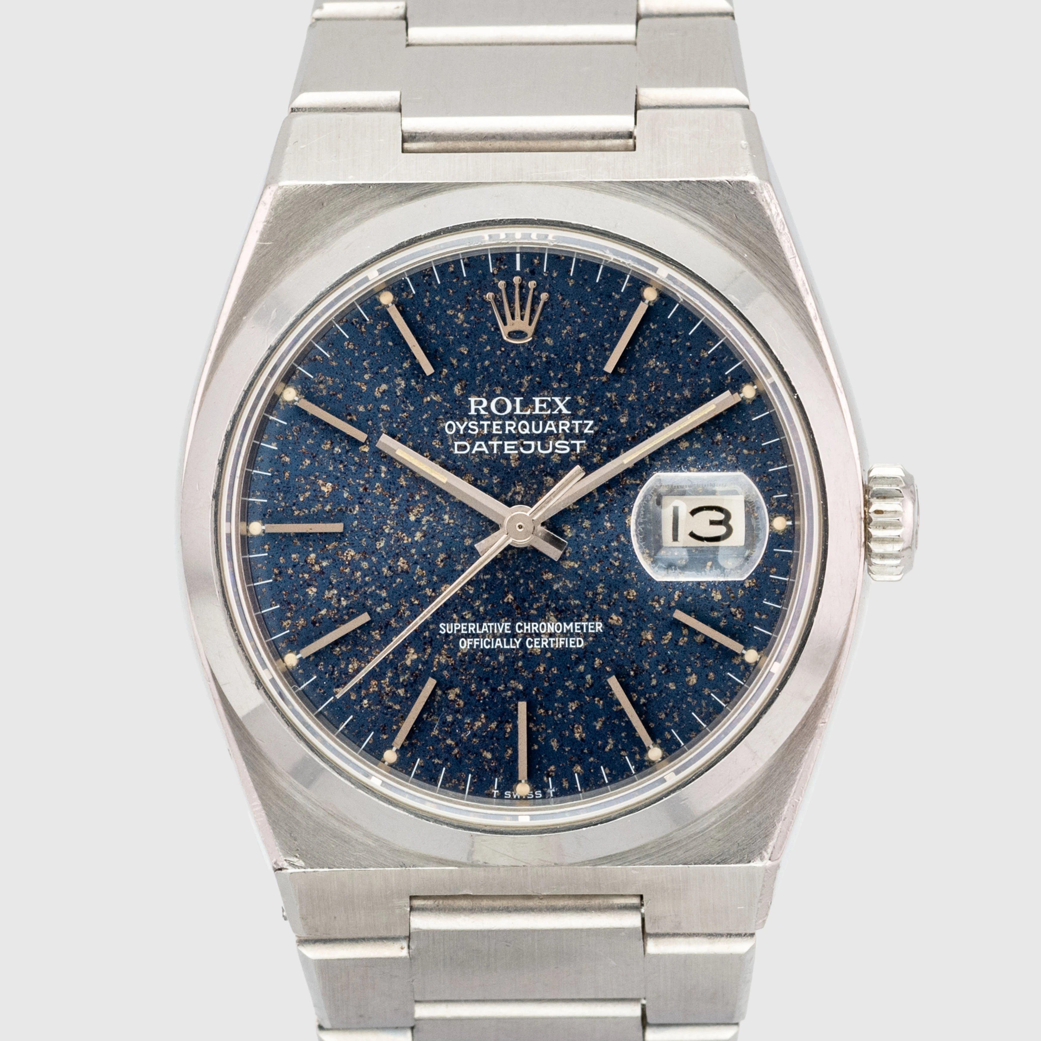 1980 Rolex Datejust Oysterquartz Blue Tropical Dial Ref. 17000