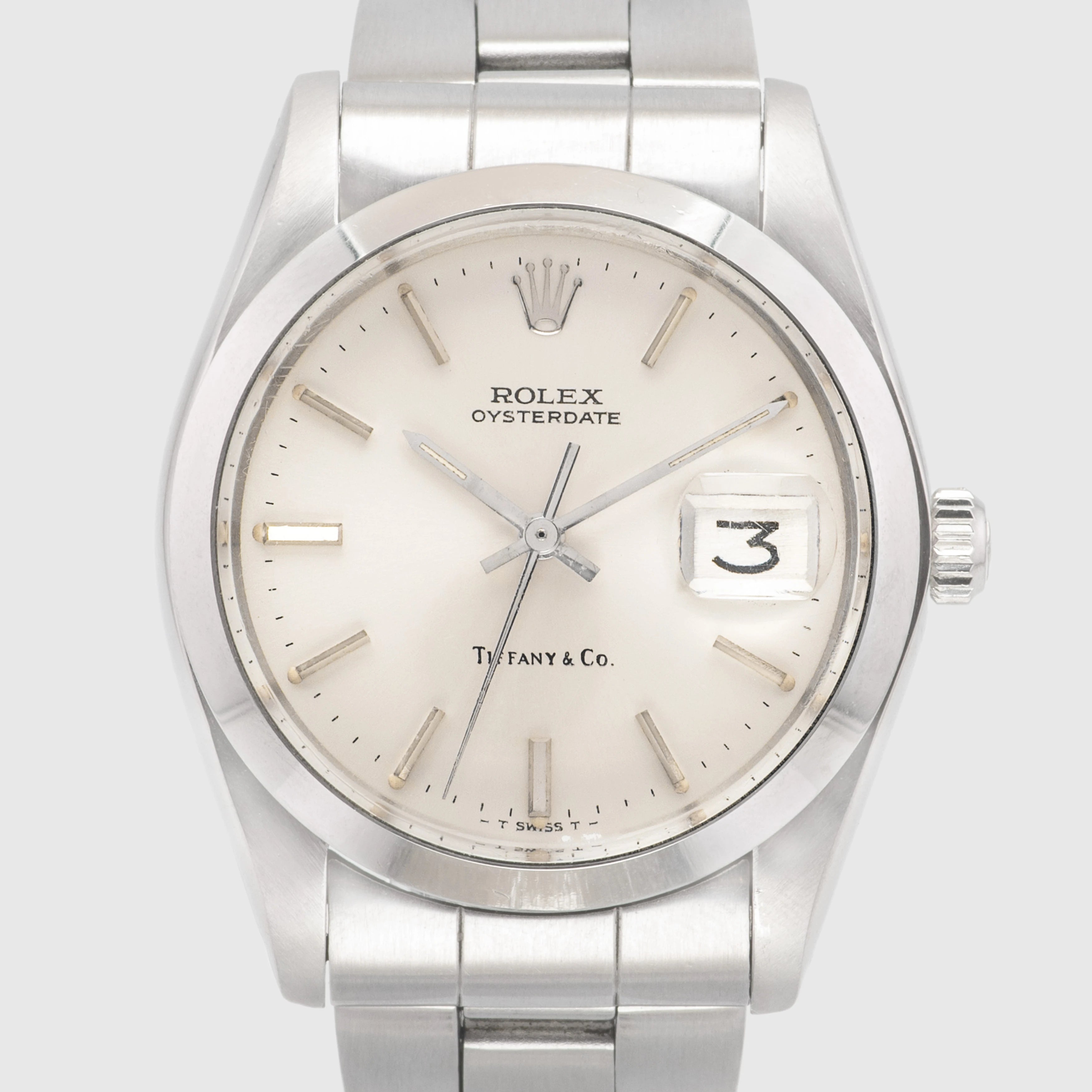 1982 Rolex Oyster Date 'Tiffany & Co.' Silver Dial Ref. 6694 (with Box)