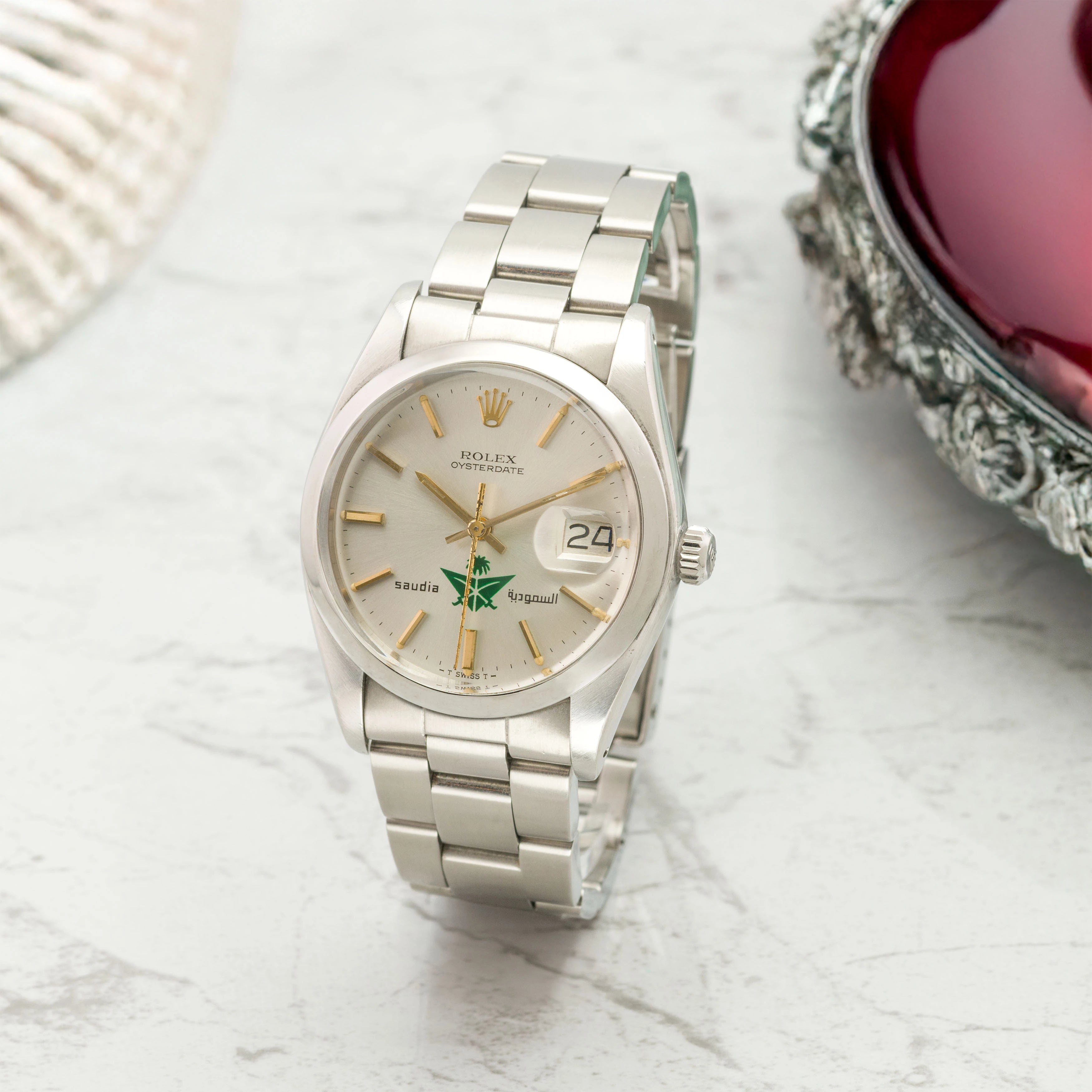 1979 Rolex Oysterdate Precision Silver Saudia Airlines Dial Ref. 6694
