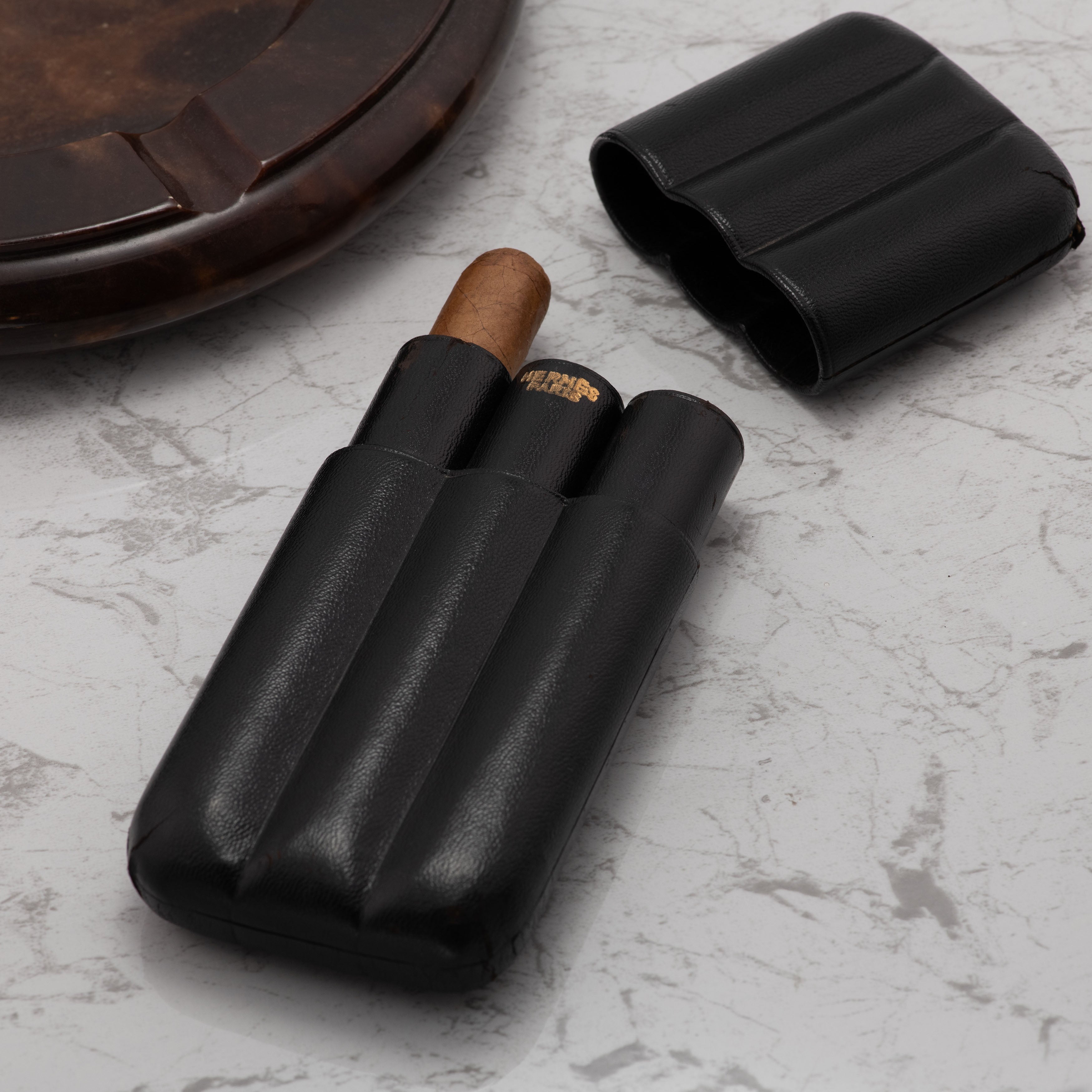 Hermes Leather Cigar Holder 20th Century