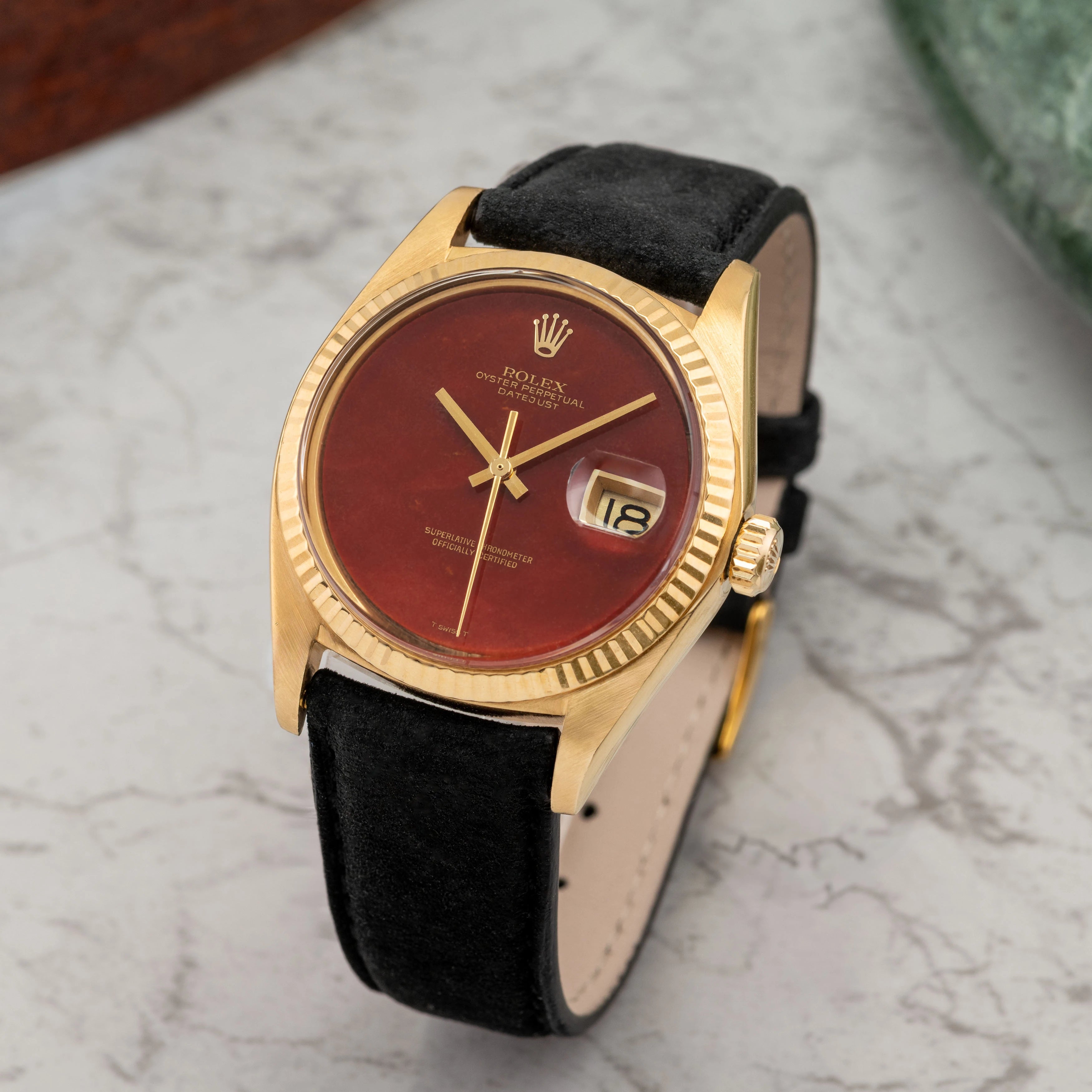 1976 Rolex Datejust 18K Red Jasper Ref. 1601
