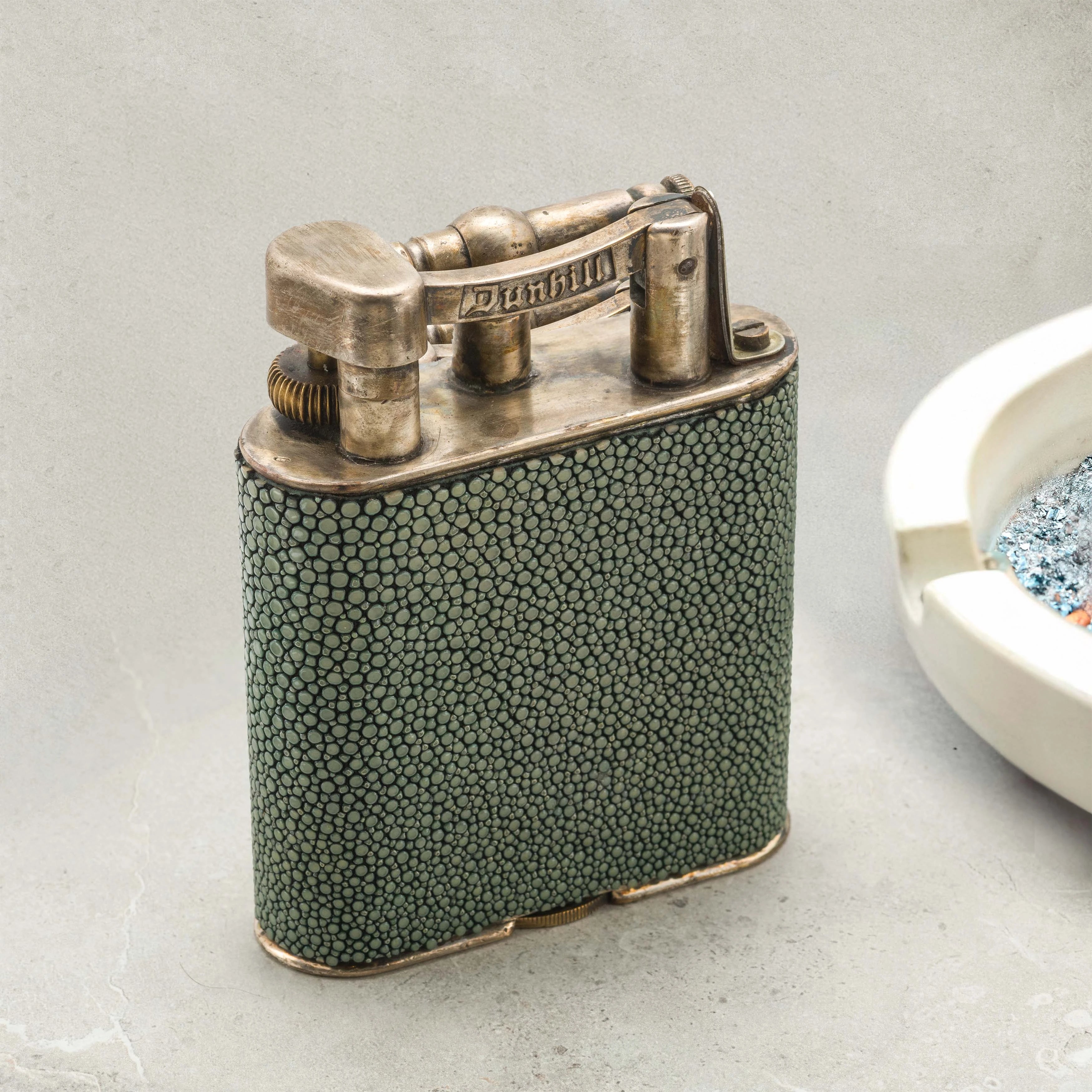 1940's Dunhill Desk Table Arm Petrol Lighter
