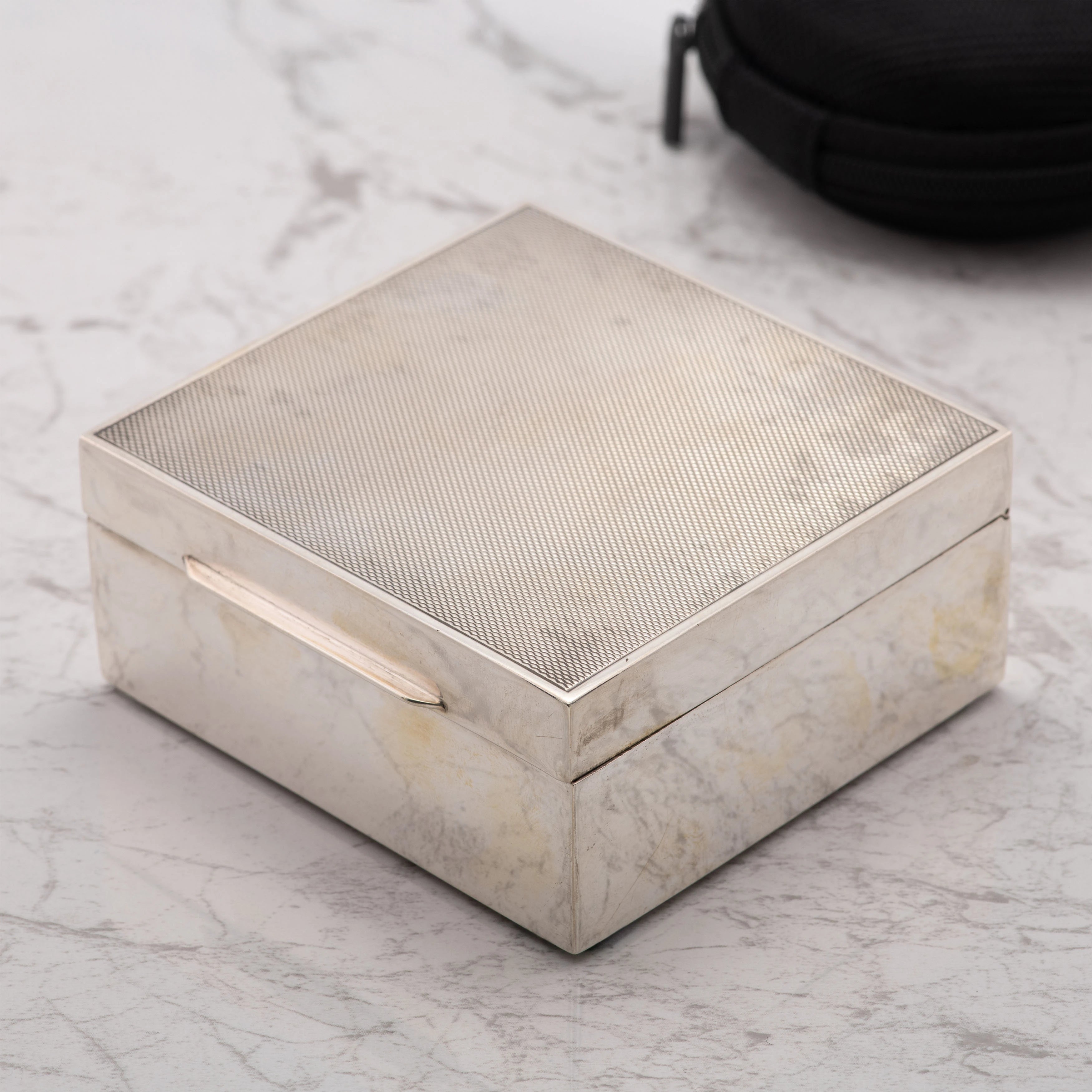 Hermes Sterling Silver Cigarette Box 20th Century