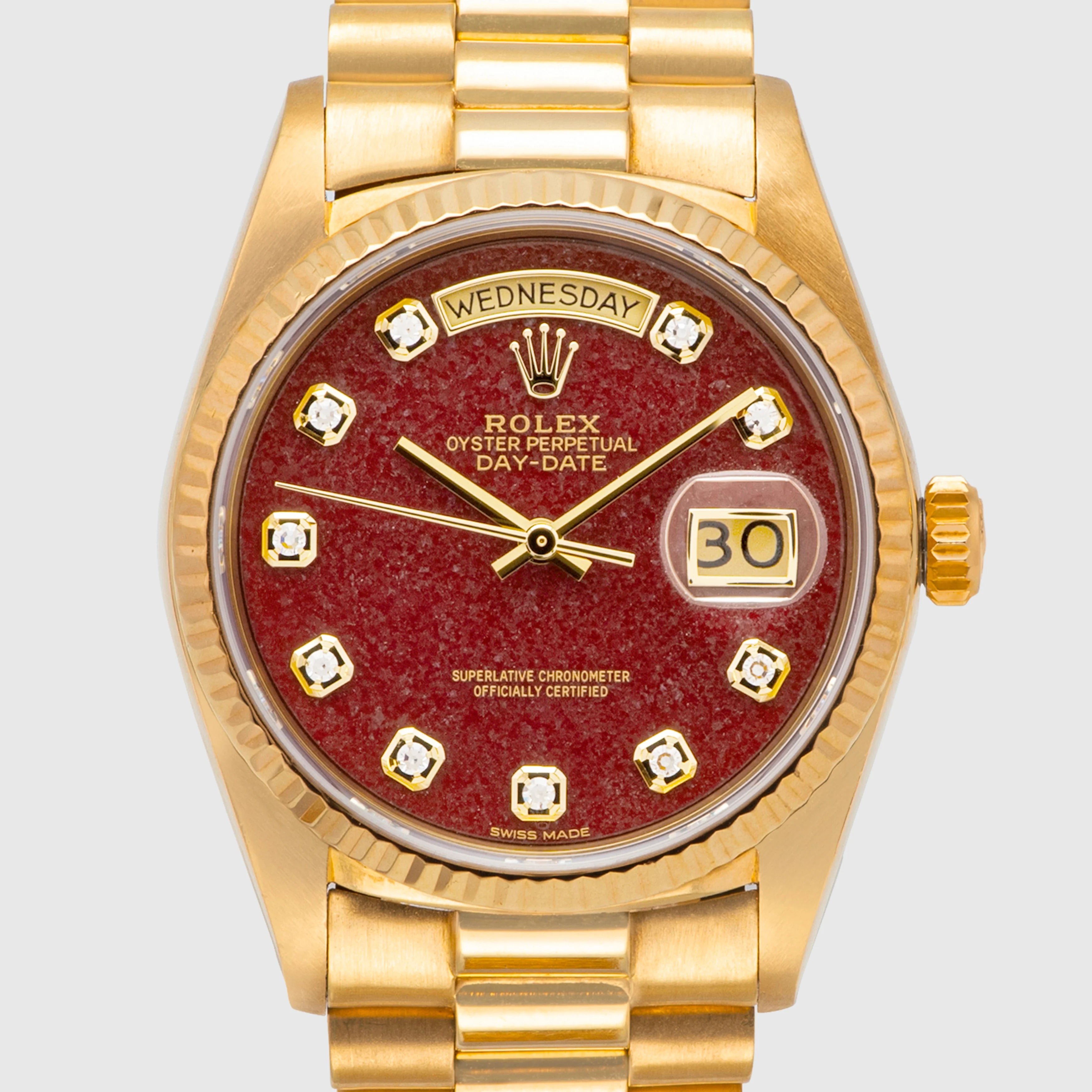 1988 Rolex Day Date Rubellite Diamond Dial Ref. 18038