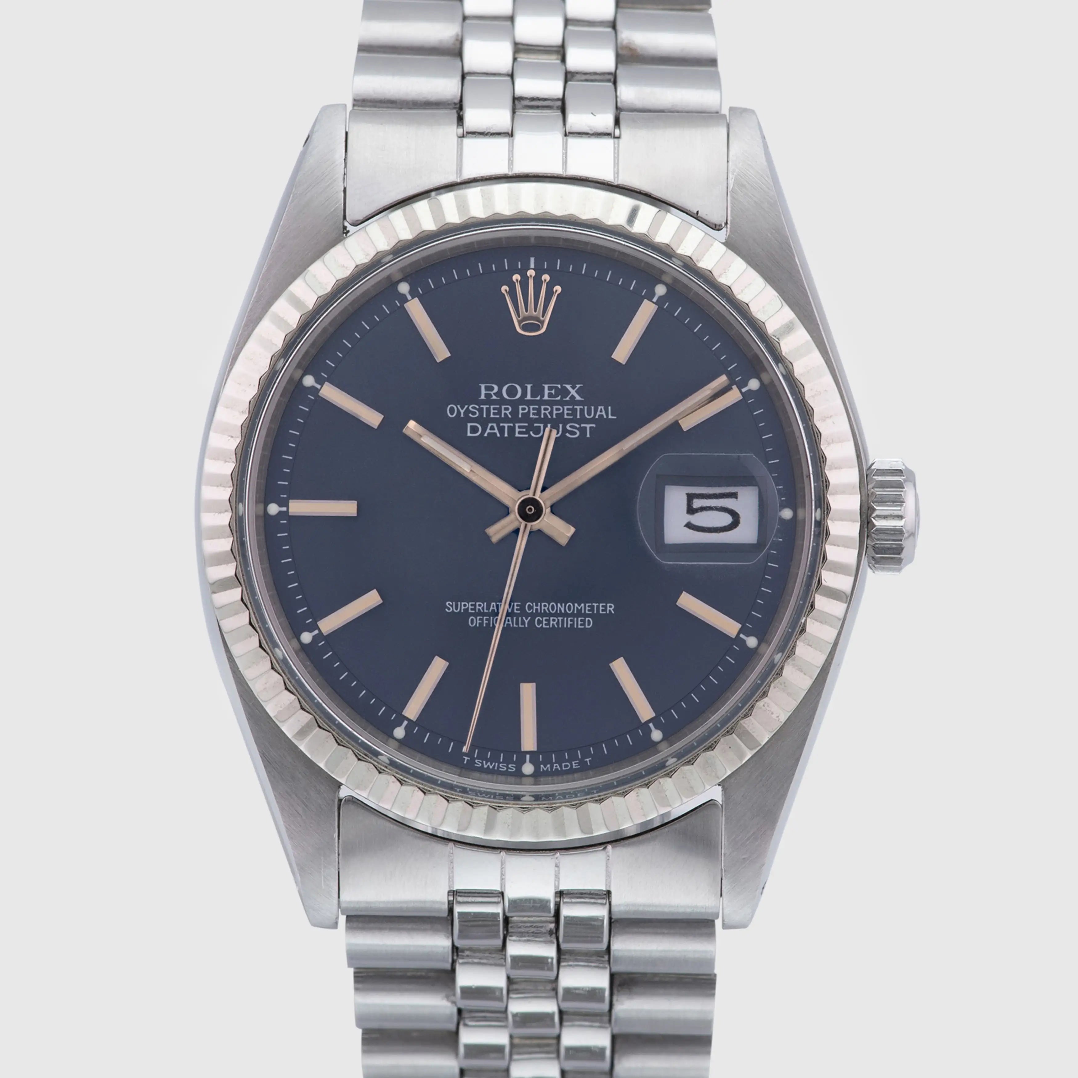 1972 Rolex Datejust St/WG Blue Dial Ref. 1601