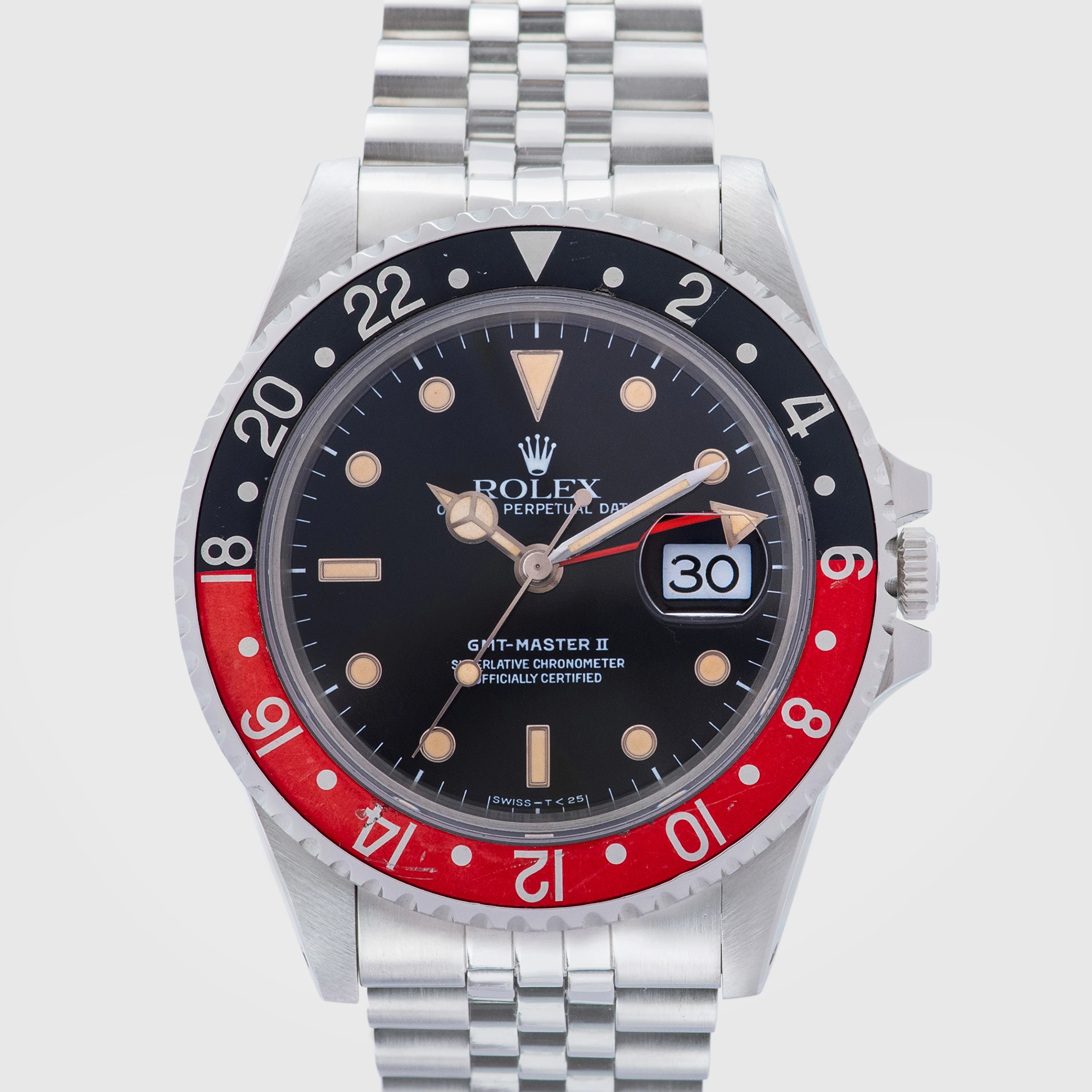 1990 Rolex GMT Master II 'Coke' Jubilee Bracelet Ref. 16710 (Full Set)