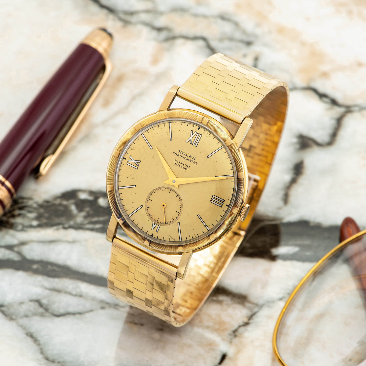 1955 Rolex Chronometre Metropolitan 18K Yellow Gold 'Ronchi Milano' Ref. 4325