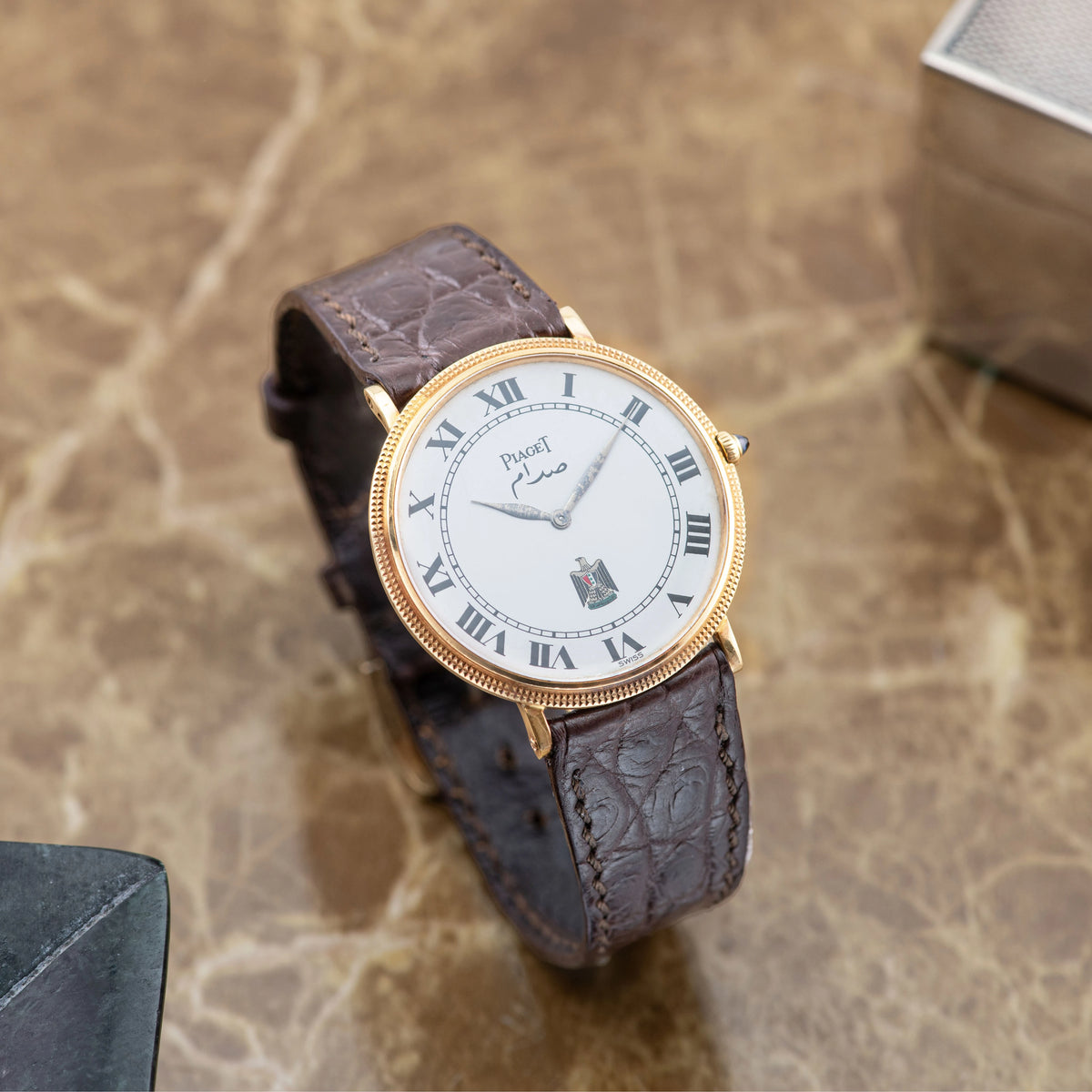 1970's Piaget Altiplano Yellow Gold with Saddam & Iraq Emblem Ref. 9021