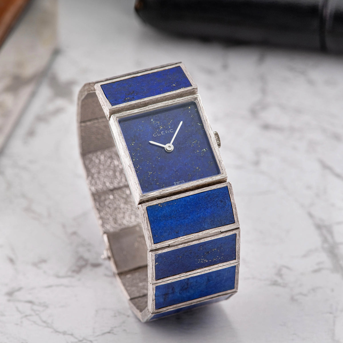 1974 Clerc White Gold Lapis Ref. 4038 (Box & Papers)