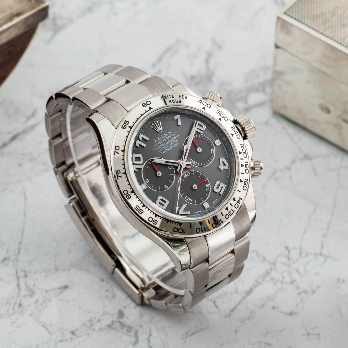 2010 Rolex Daytona Grey Racing Dial Ref. 116509 (Box & Certificate)