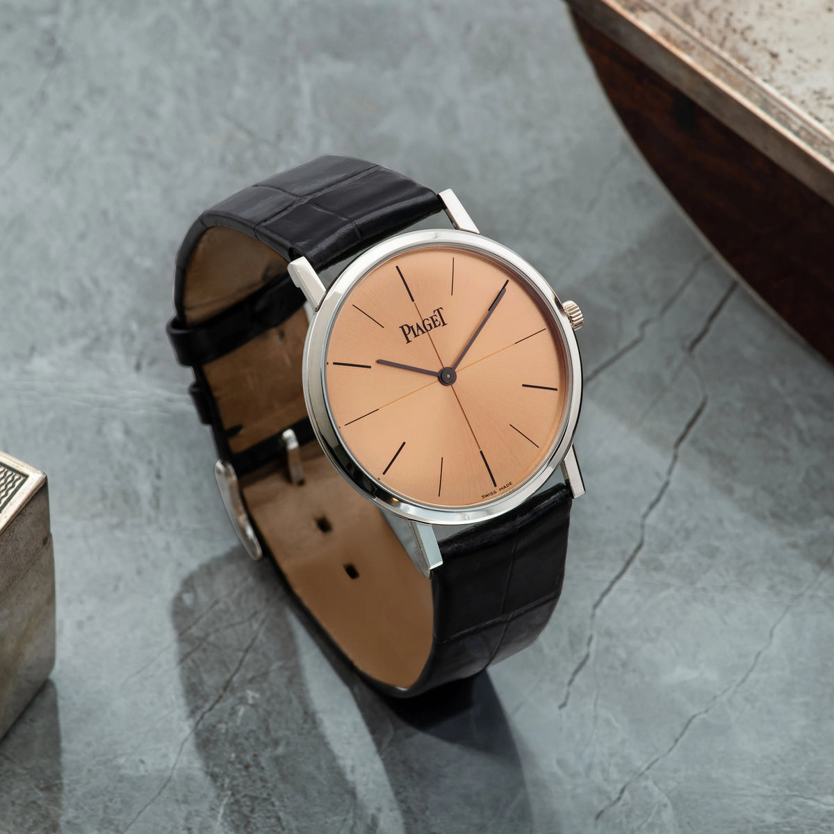 2000's Piaget Altiplano 'Ultra thin' Platinum Salmon Dial Ref. 9710