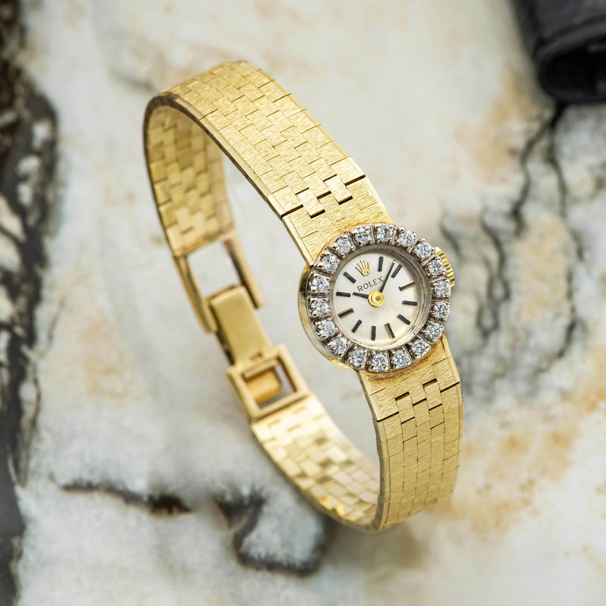 1973 Rolex Precision Ladies 14k Yellow Gold with Diamonds Ref. 4431 (with Box & Papers)