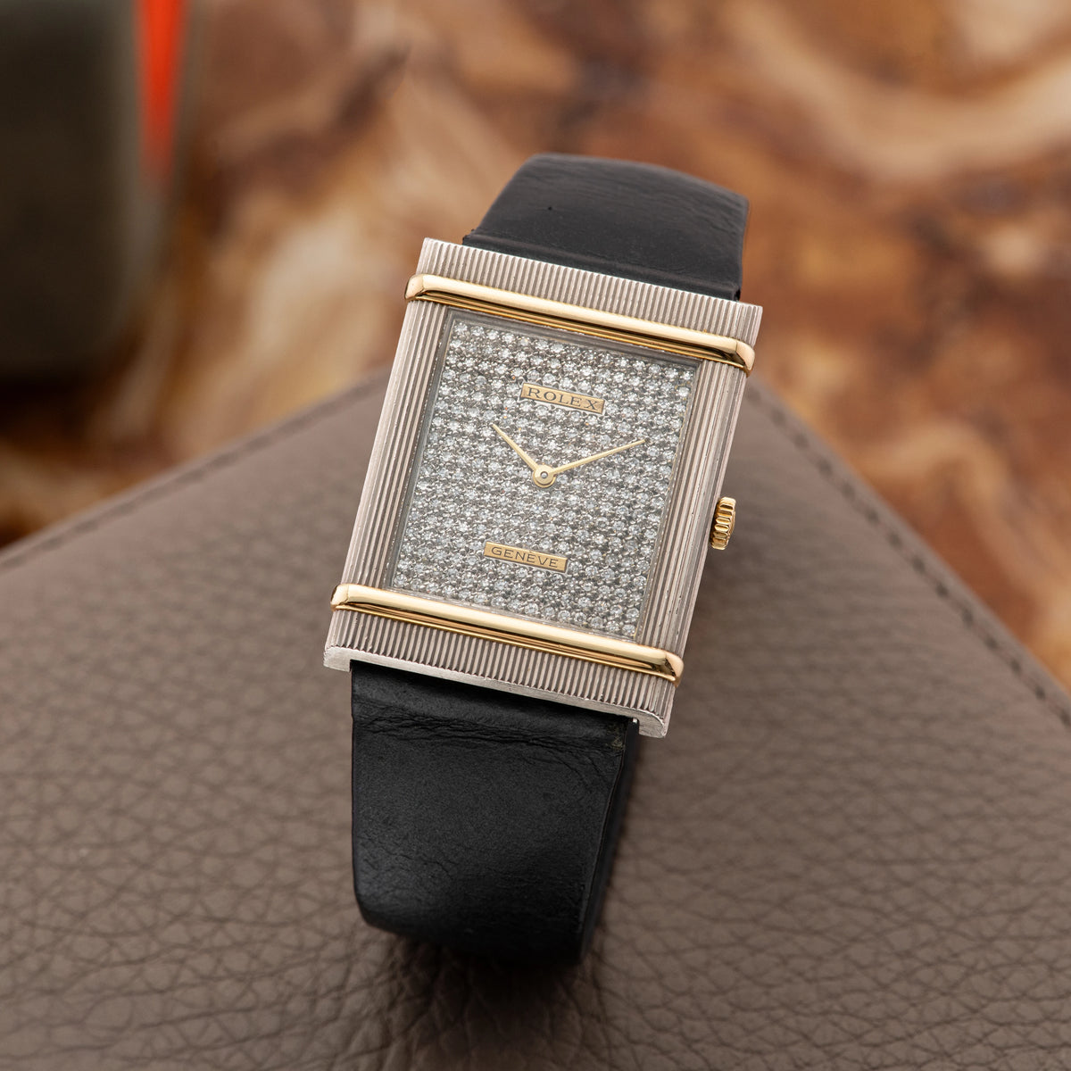 1981 Rolex Cellini WG/YG Pavee Dial Ref. 4137