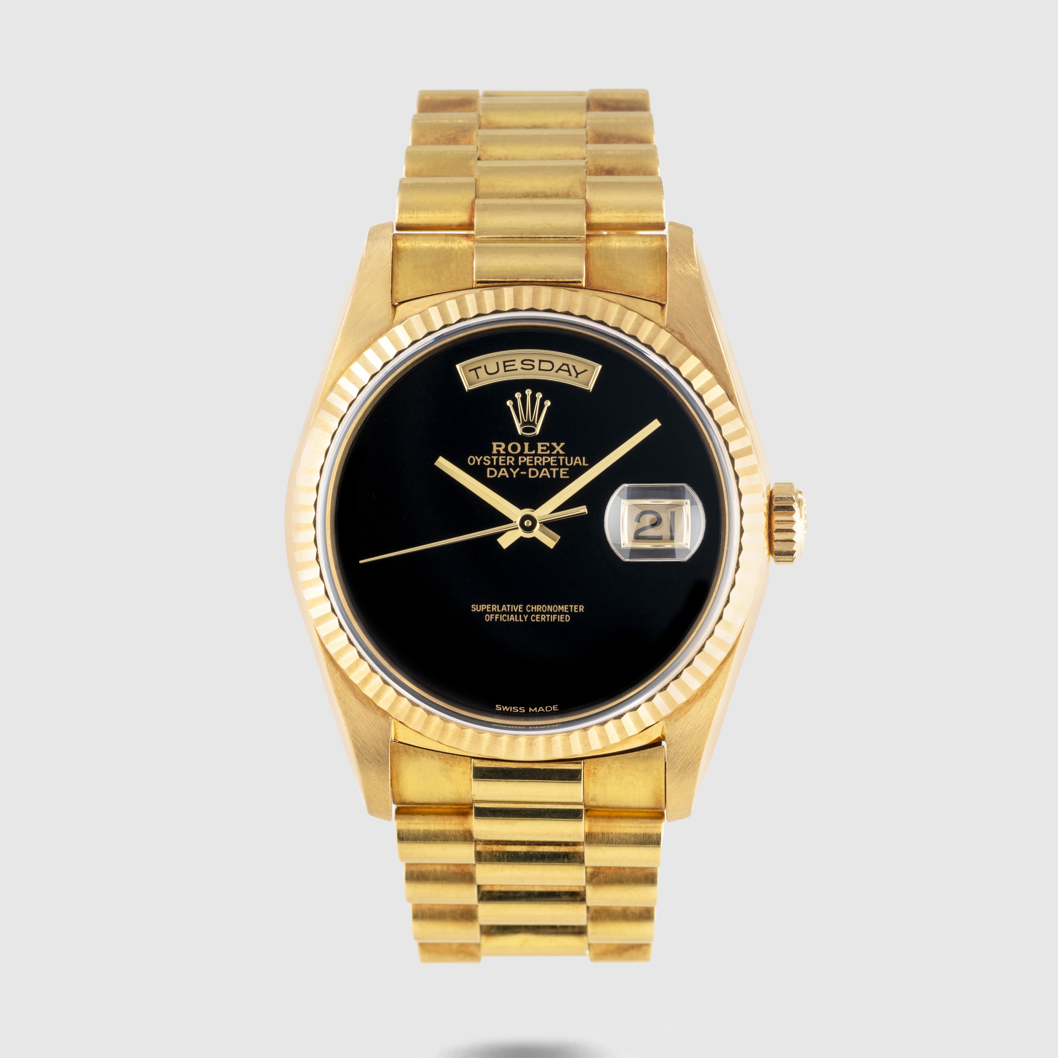 1999 Rolex Day Date Onyx dial Ref. 18238