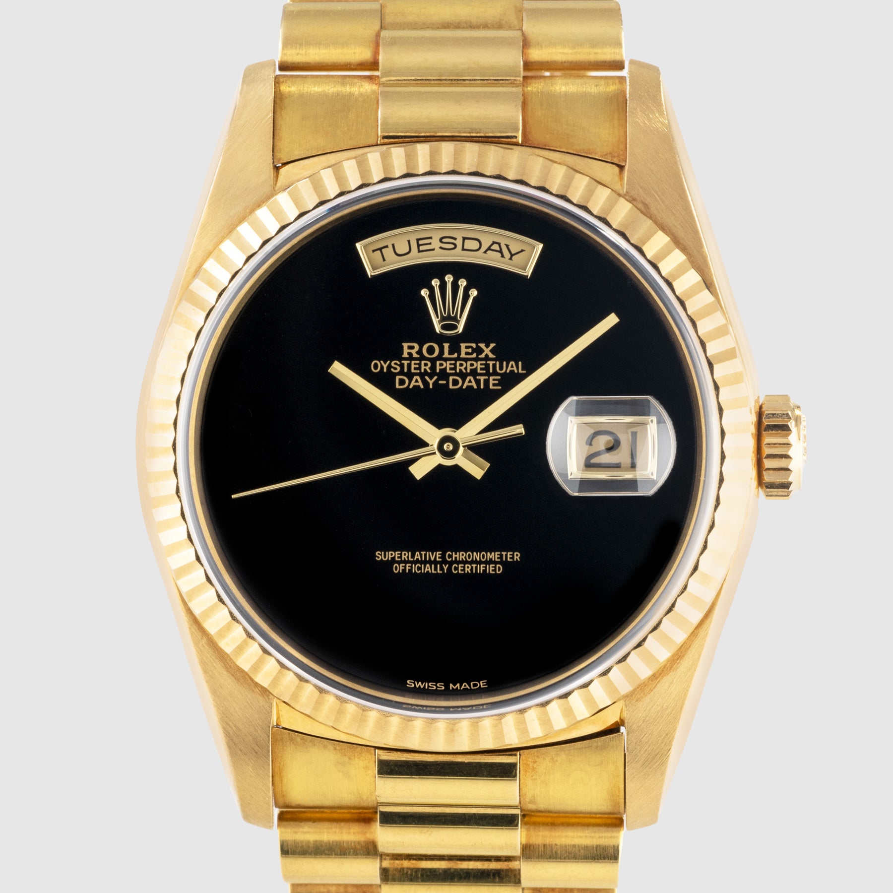 1999 Rolex Day Date Onyx dial Ref. 18238