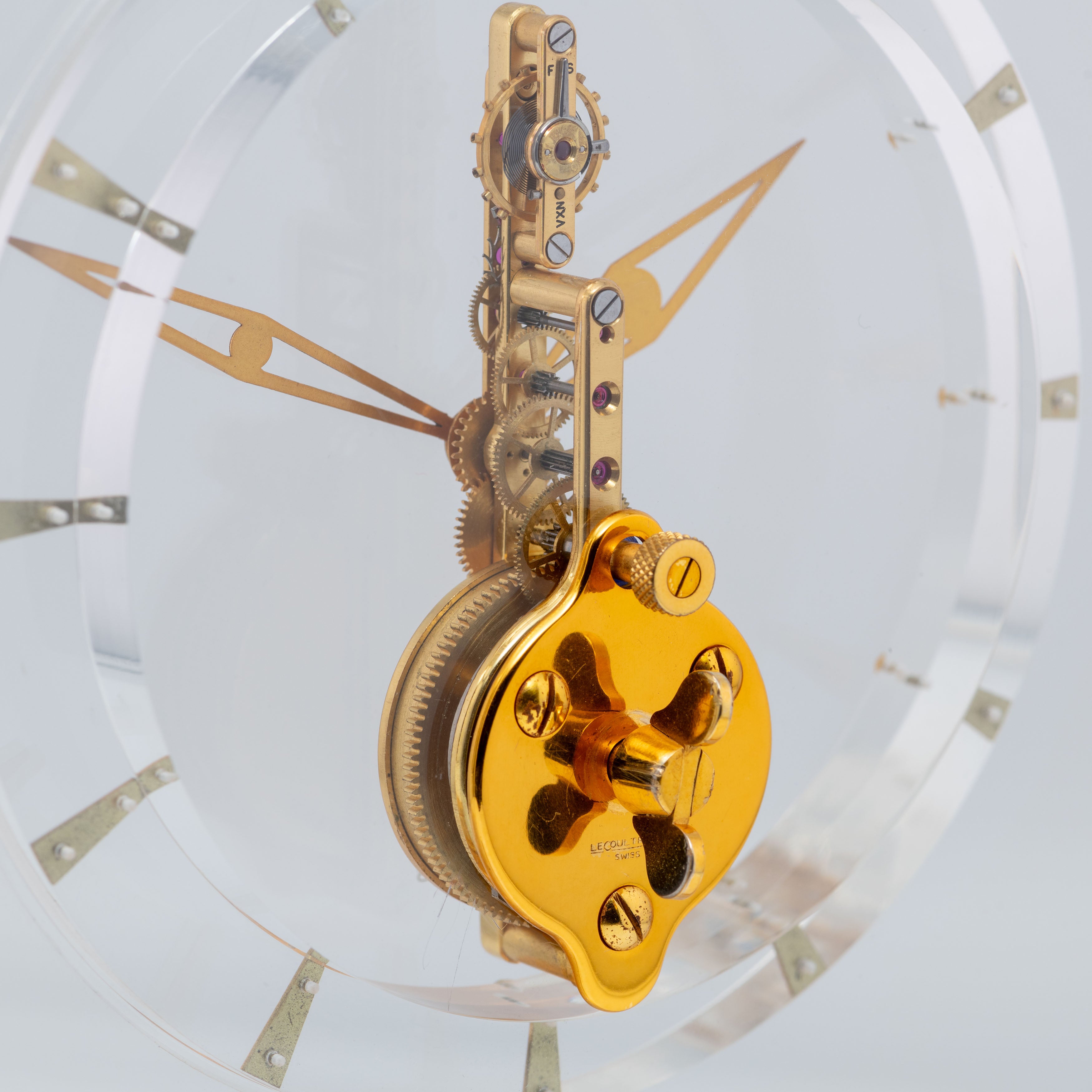 1960's Jaeger LeCoultre Lucite Brass Ref. 318