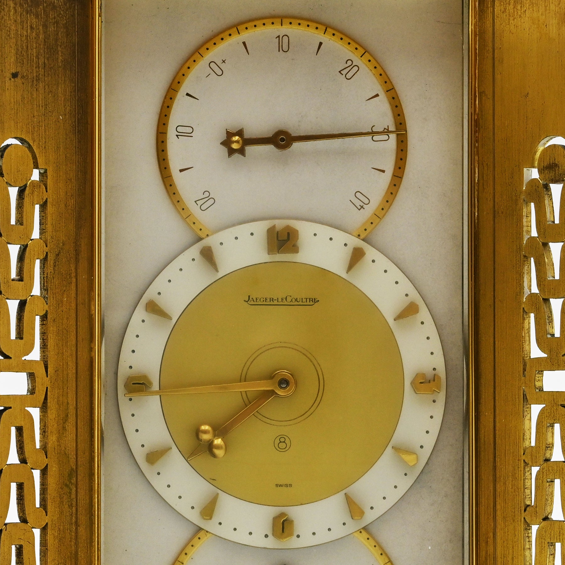 JLC Atmos Travel 2 Door Glass & Brass Clock & Barometer