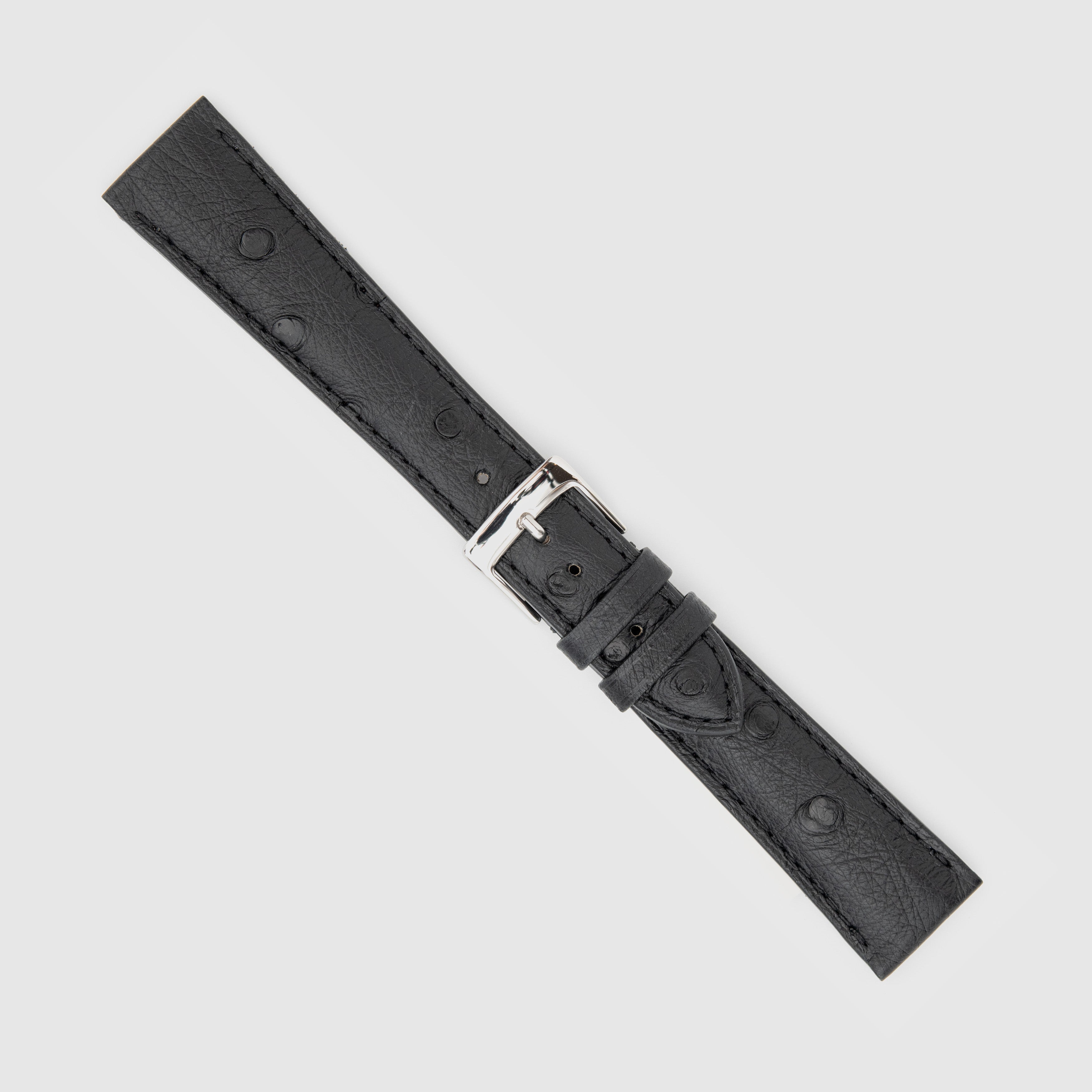 Camille Fournet Strap Ostrich Black (Multiple Sizes)