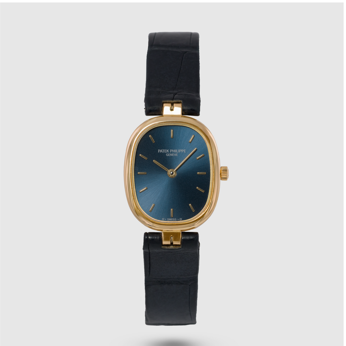 1993 Patek Philippe Ellipse Blue Dial 18k YG Ref. 4764 (Box & Paper)